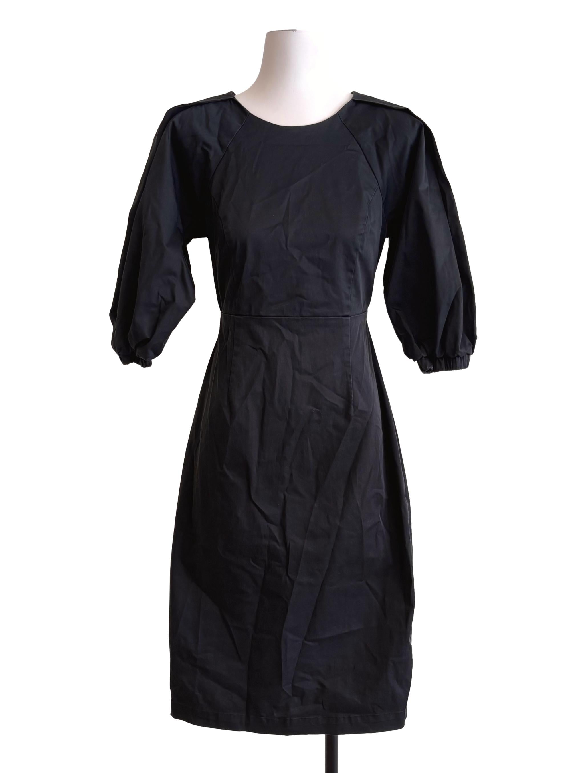 Onyx Black Cutout Back Dress