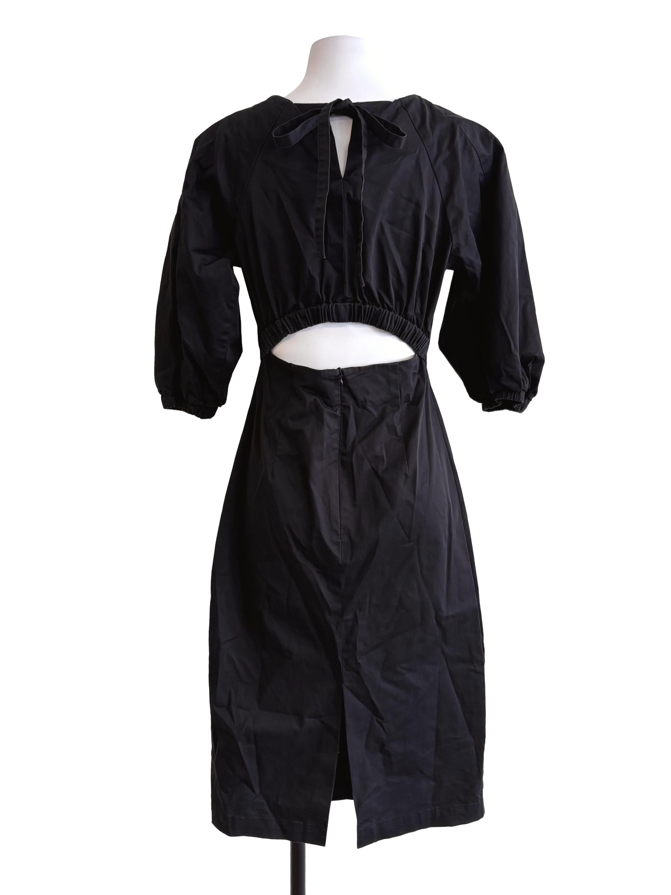 Onyx Black Cutout Back Dress