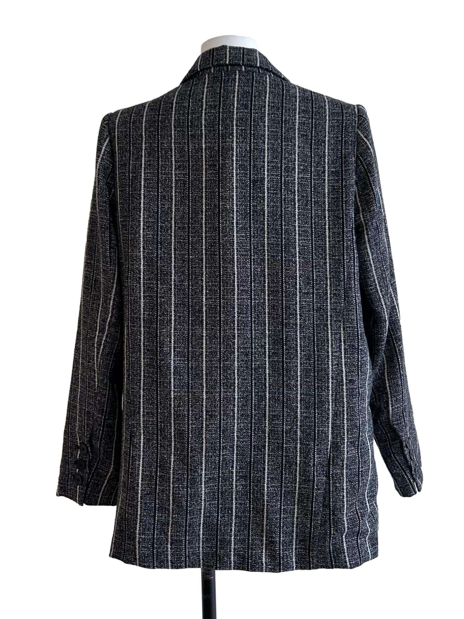 Off-Black And White Blazer