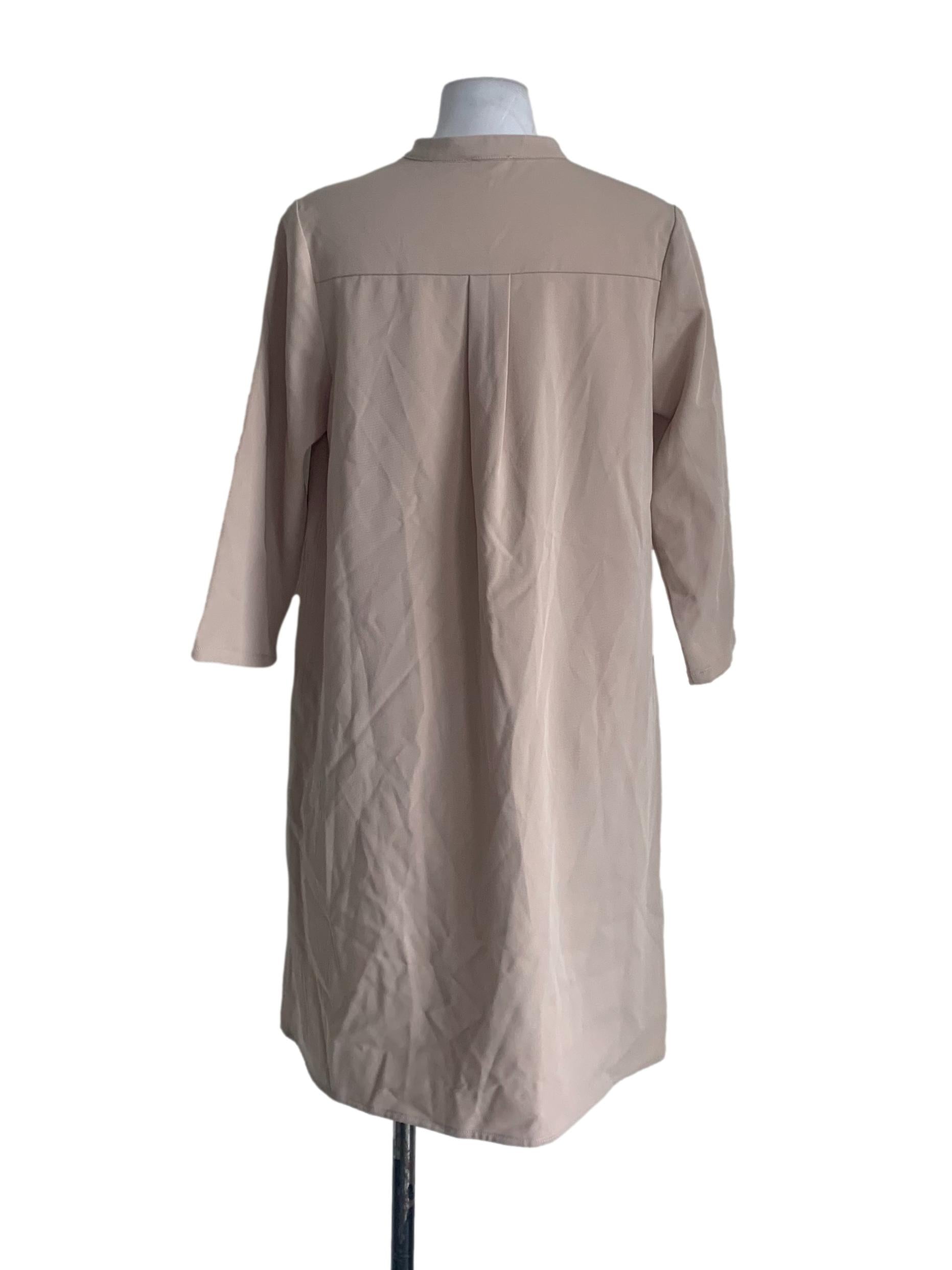 Oat Beige Trapezoid Dress