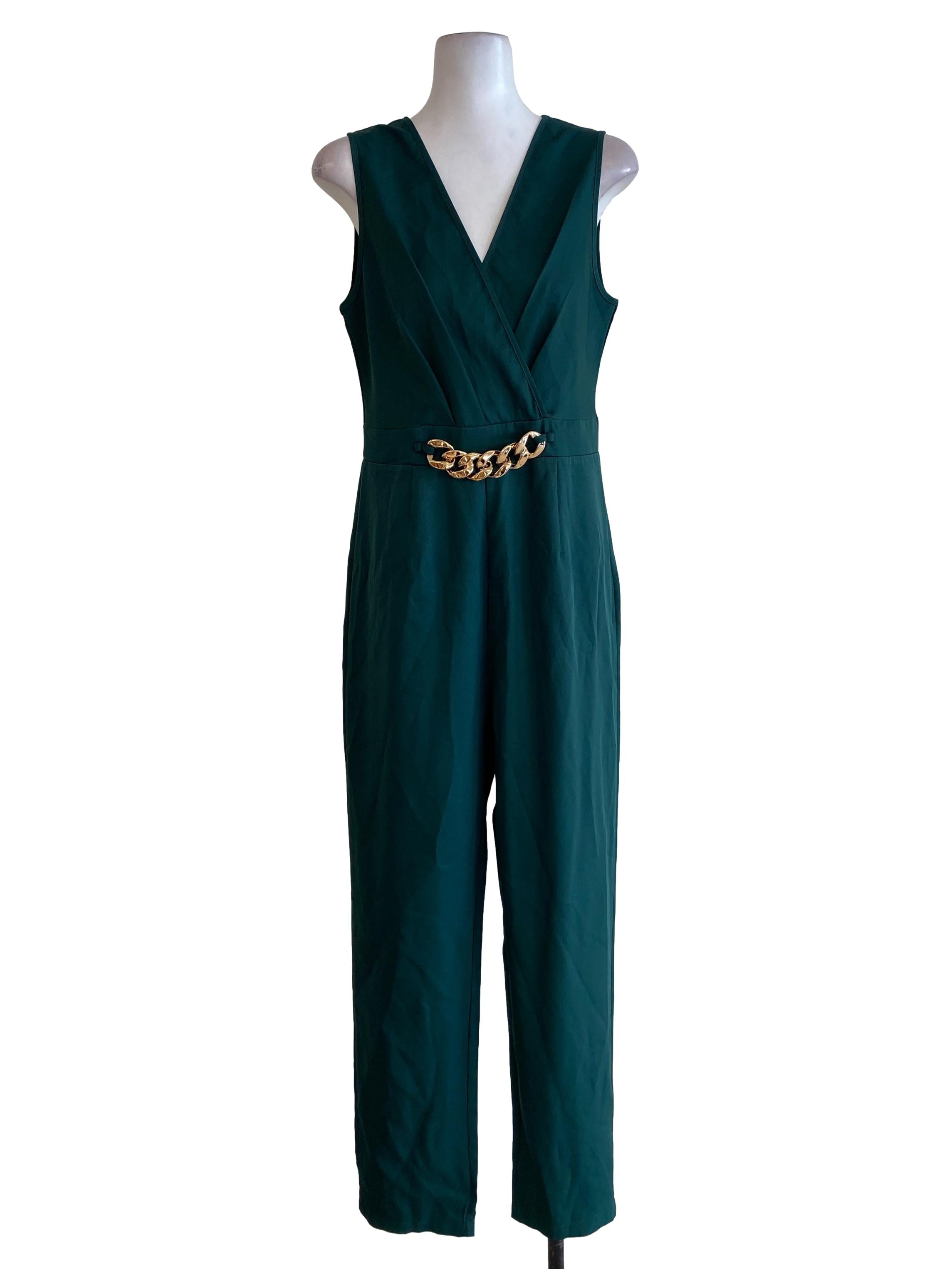 Green Buckled Jumpsuits