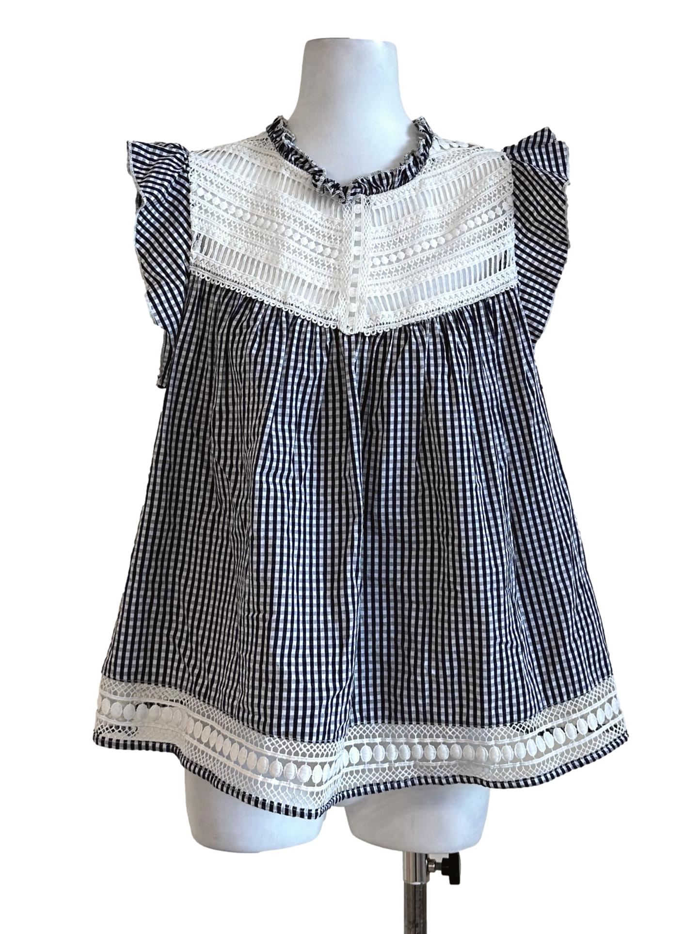 Black Gingham Blouses