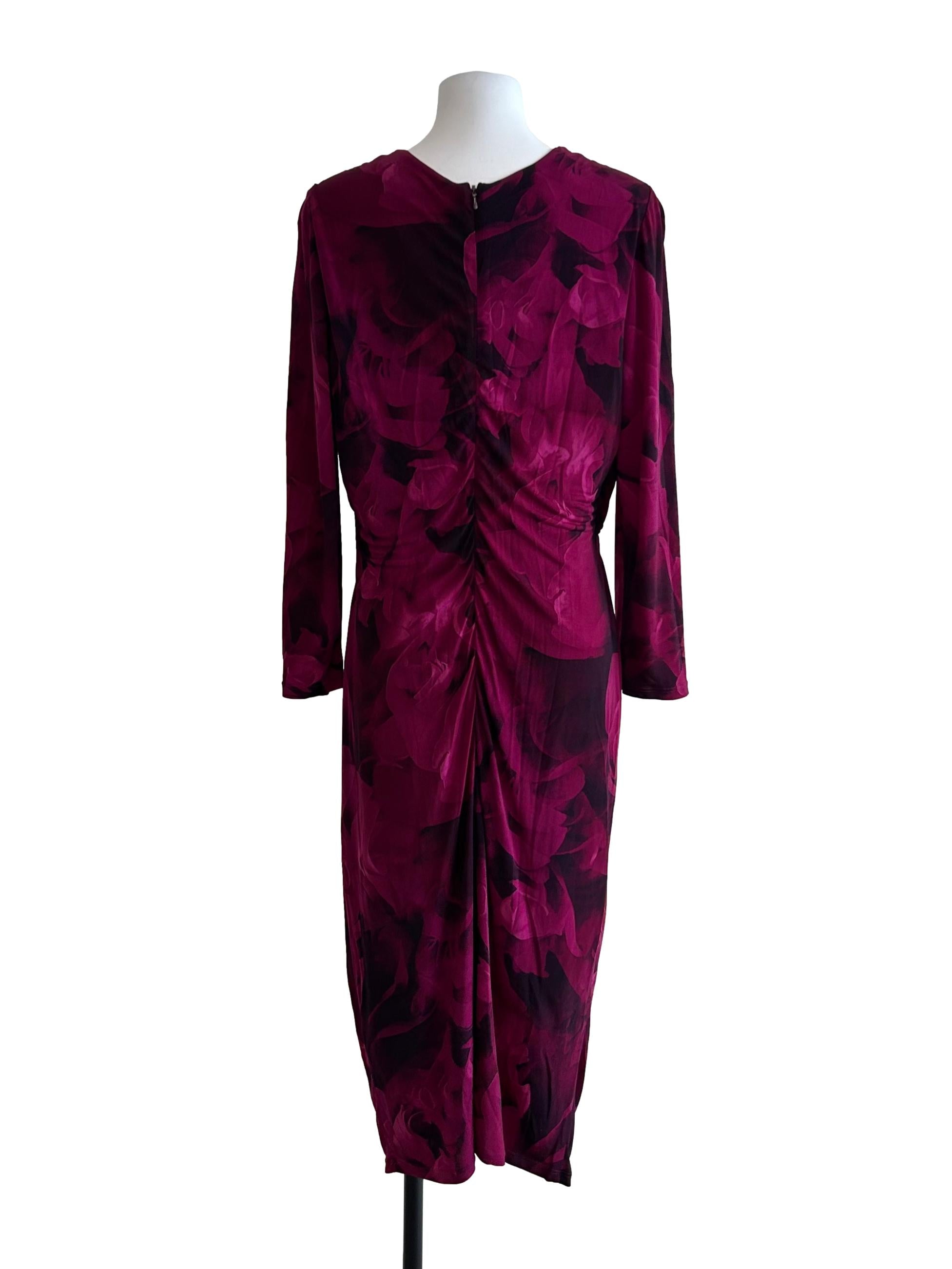 Magenta Lainey Floral Wrap Dress