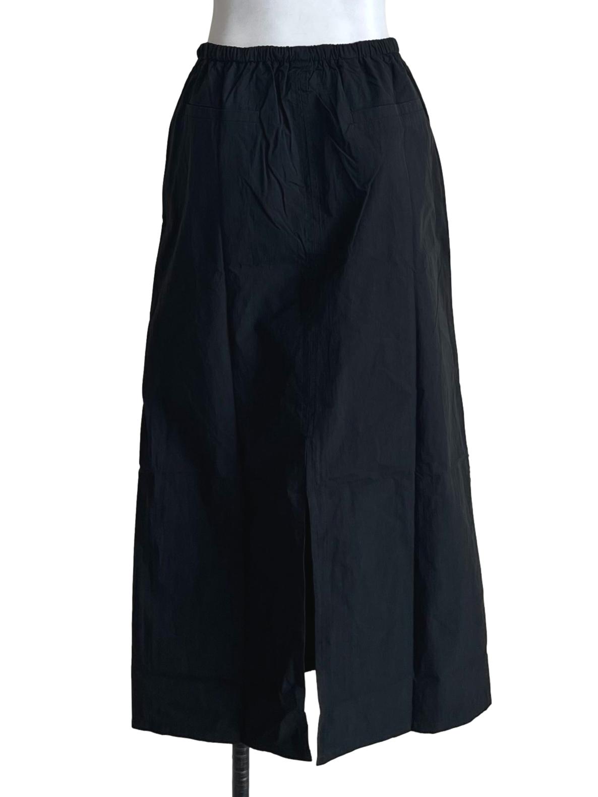 Black Fallon Parachute Drawstring Skirt