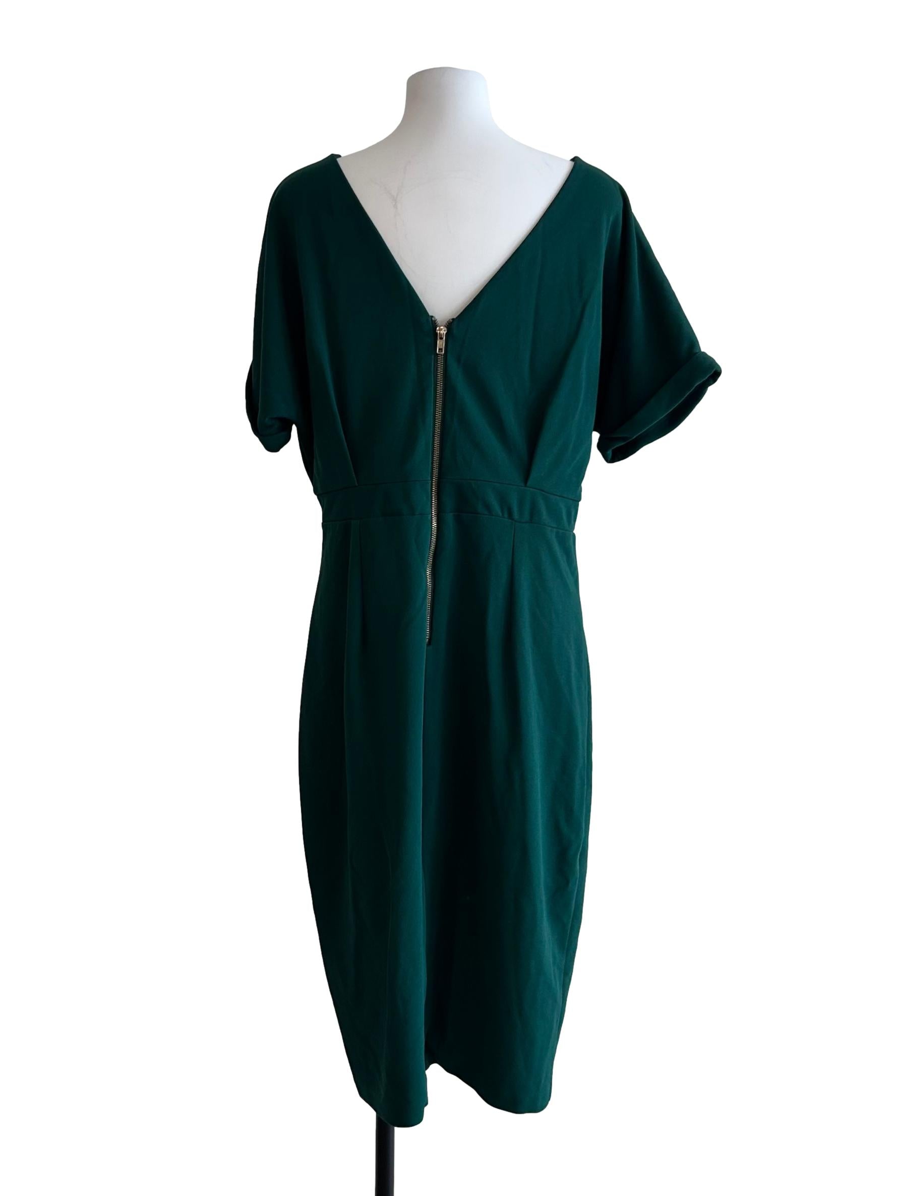 Emerald Green Midi Dress