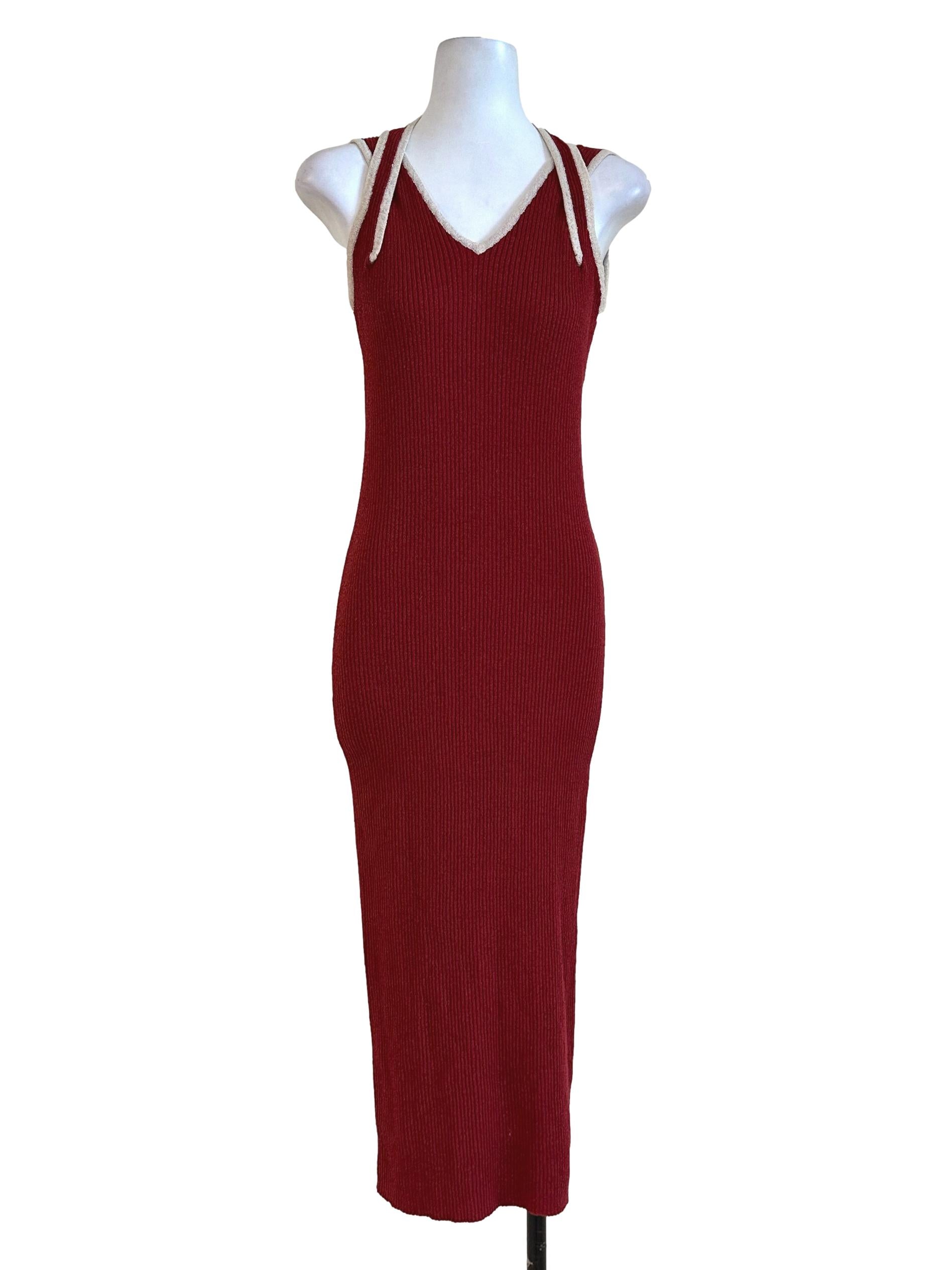 Red Pencil Stripes Dress