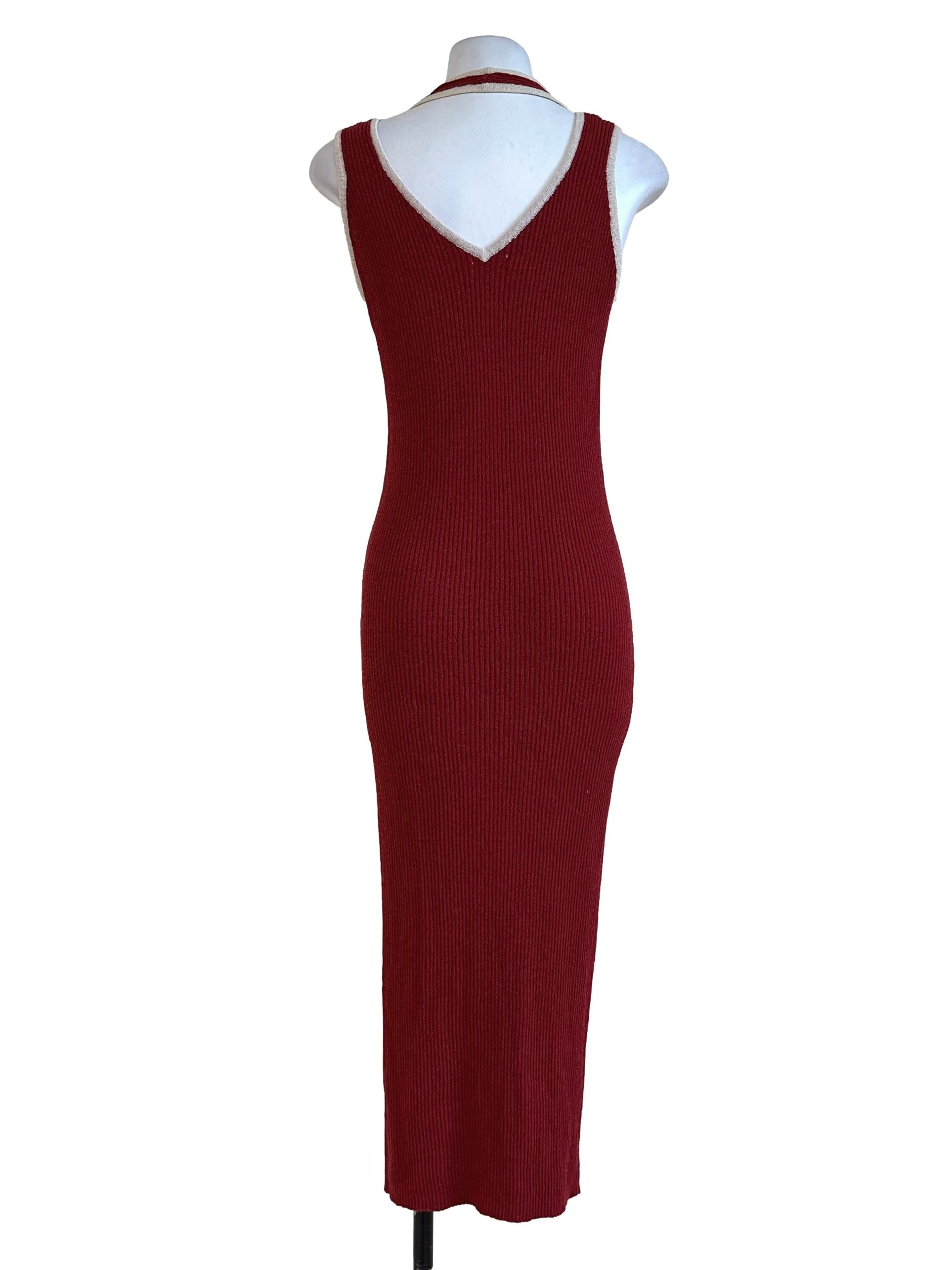 Red Pencil Stripes Dress