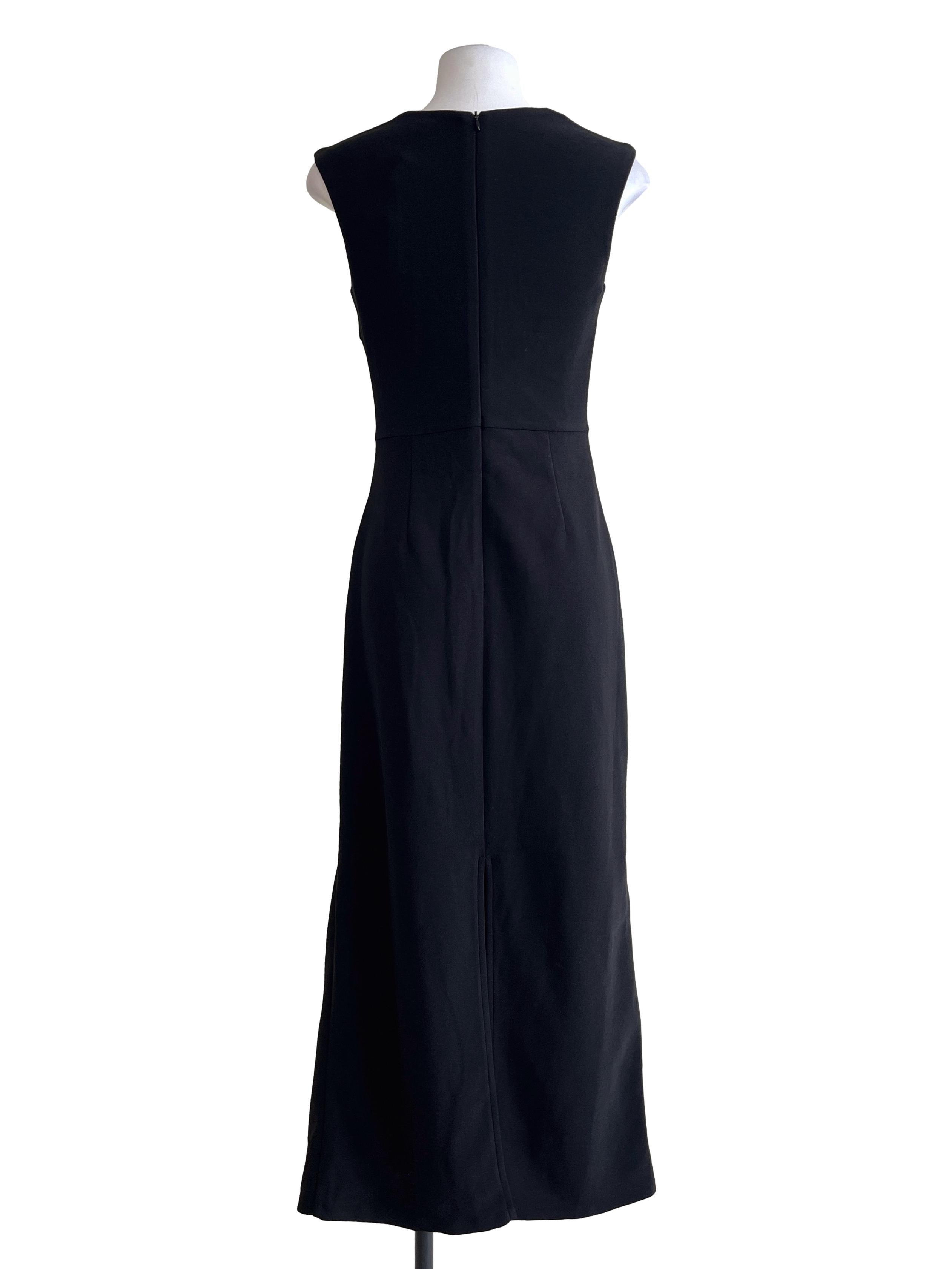 Ink Black Square Sleeveless Shift Dress