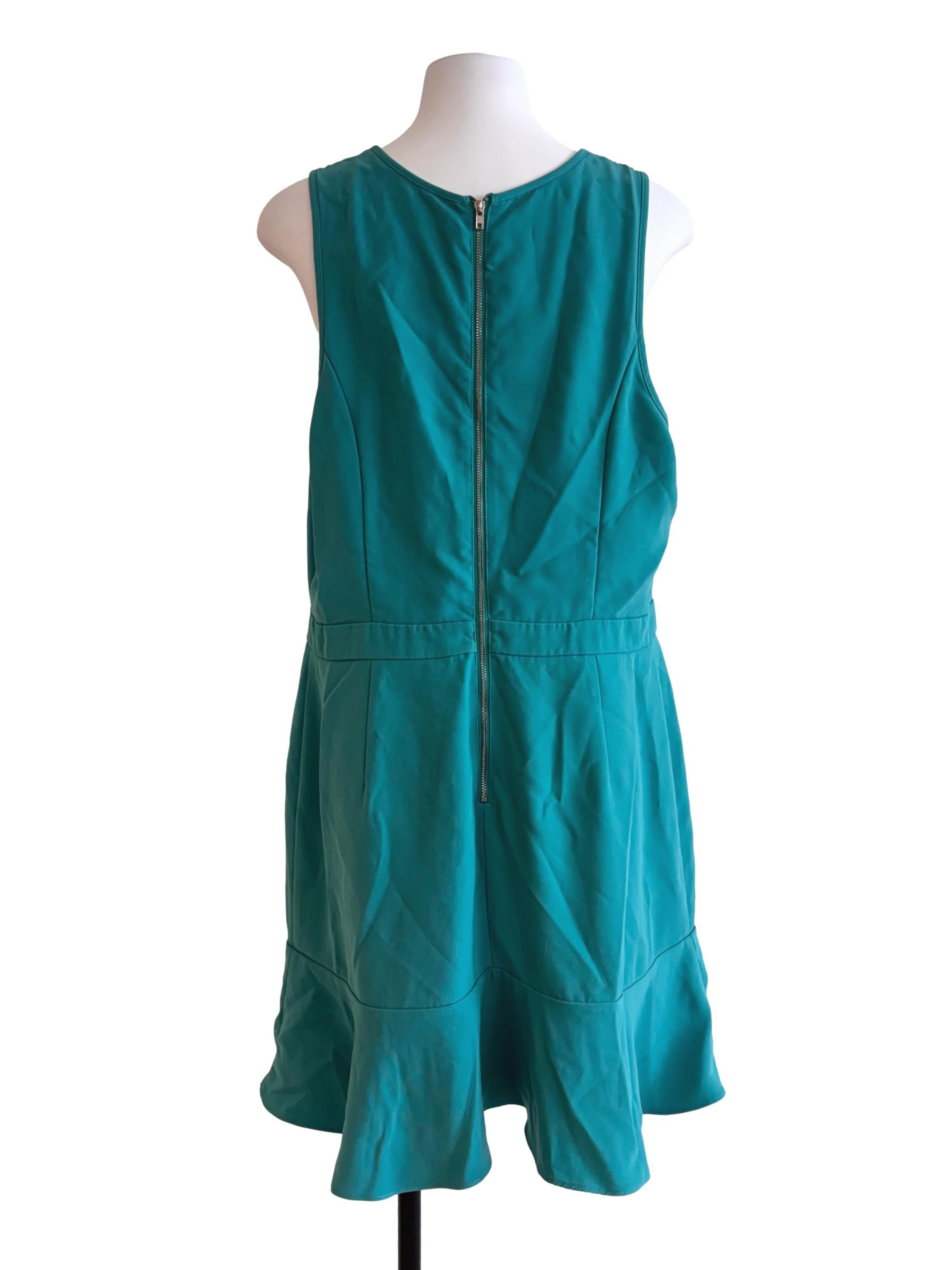 Turquoise Blue Cutout Front Dress