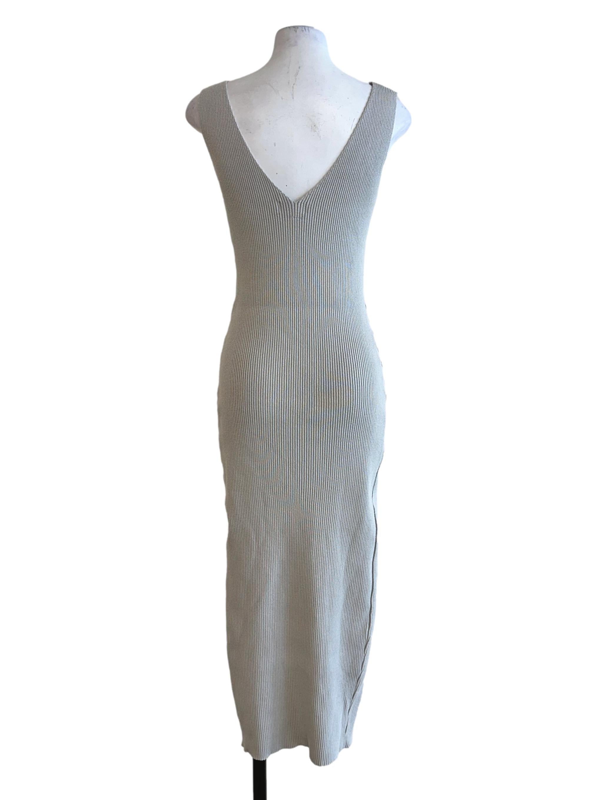 Cloud Grey Stretchable Sleeveless Dress