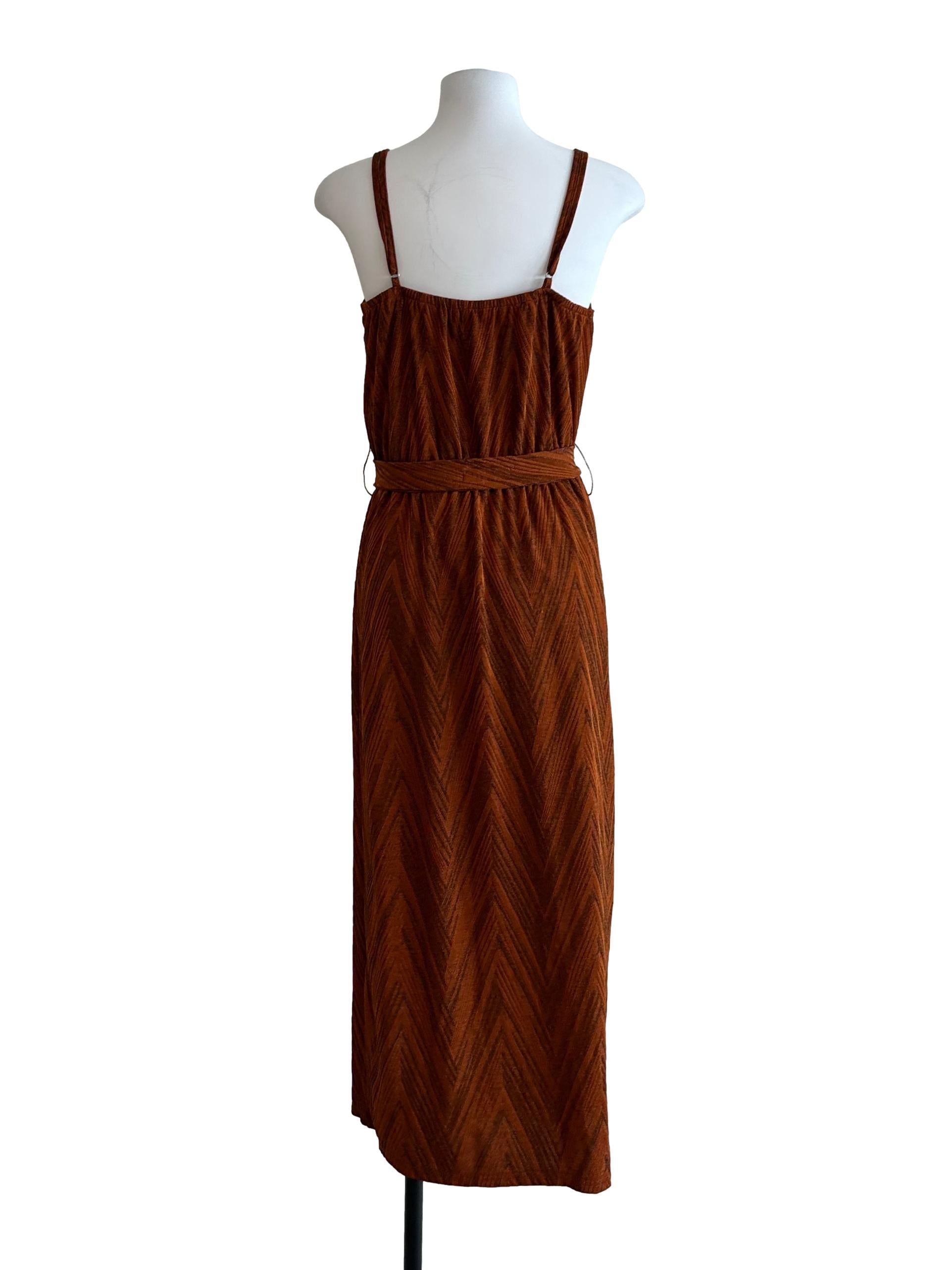 Ginger Orange V-Neckline Dress