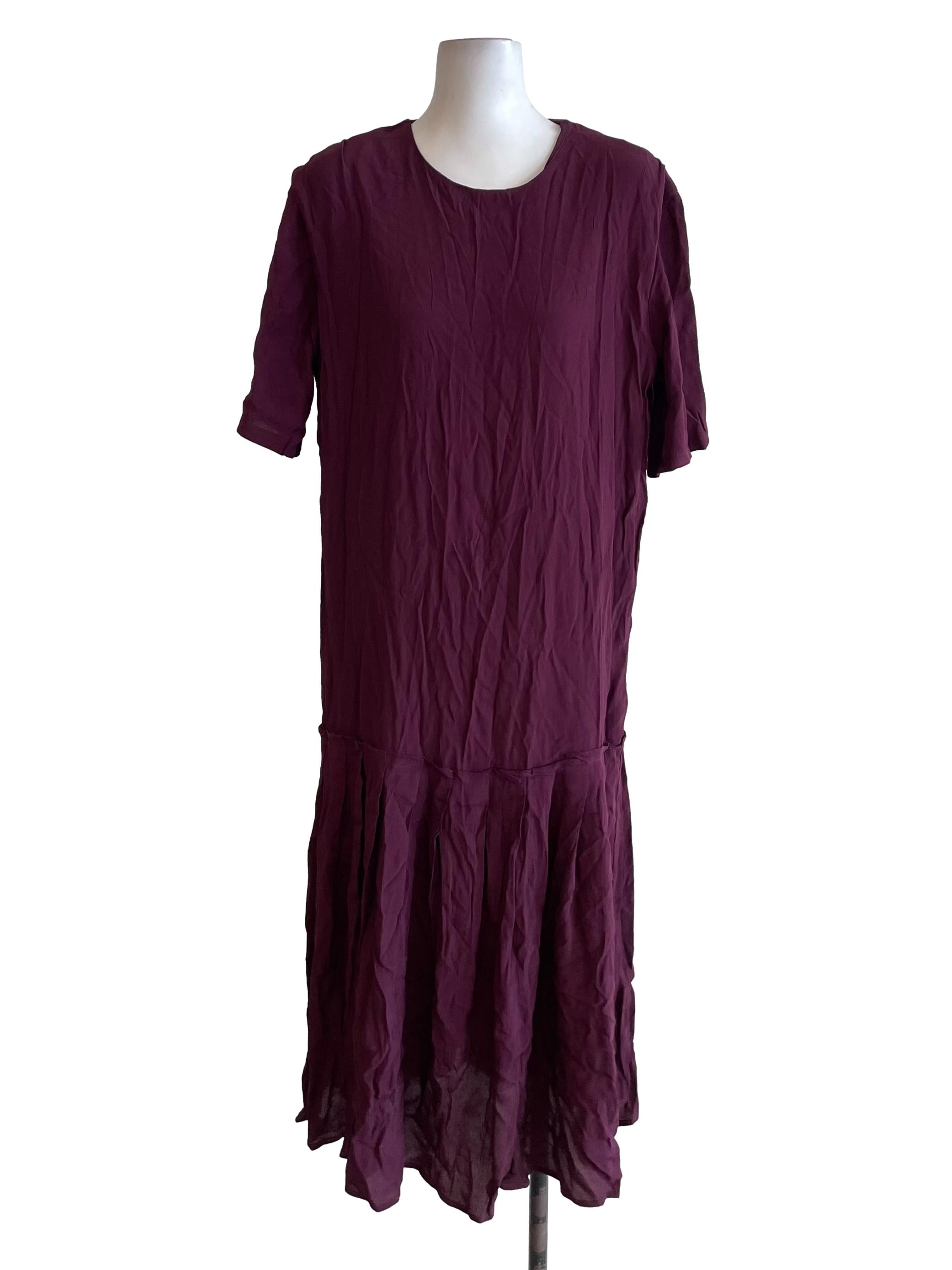 Mulberry Pleated Wide Dress