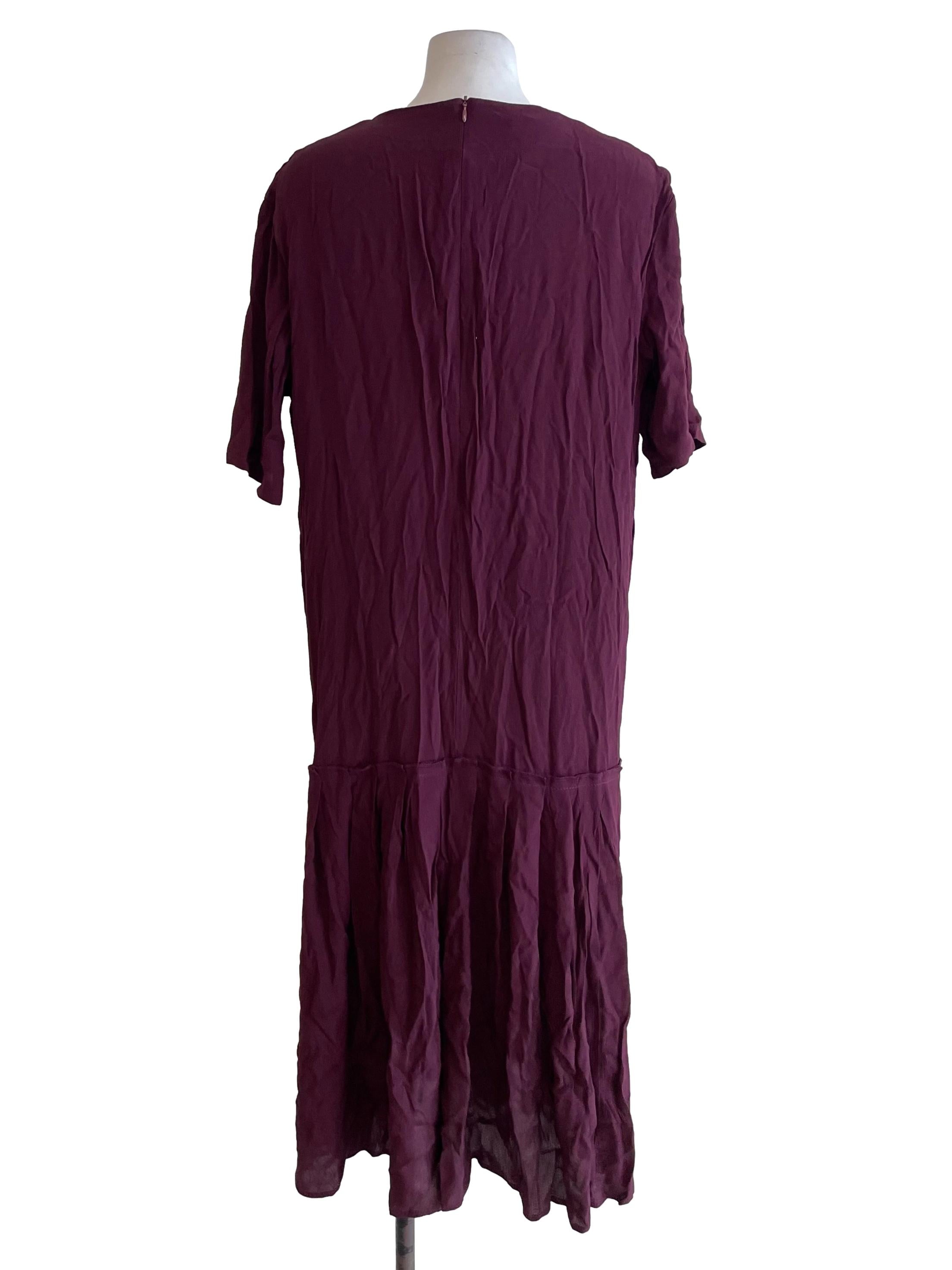 Mulberry Pleated Wide Dress