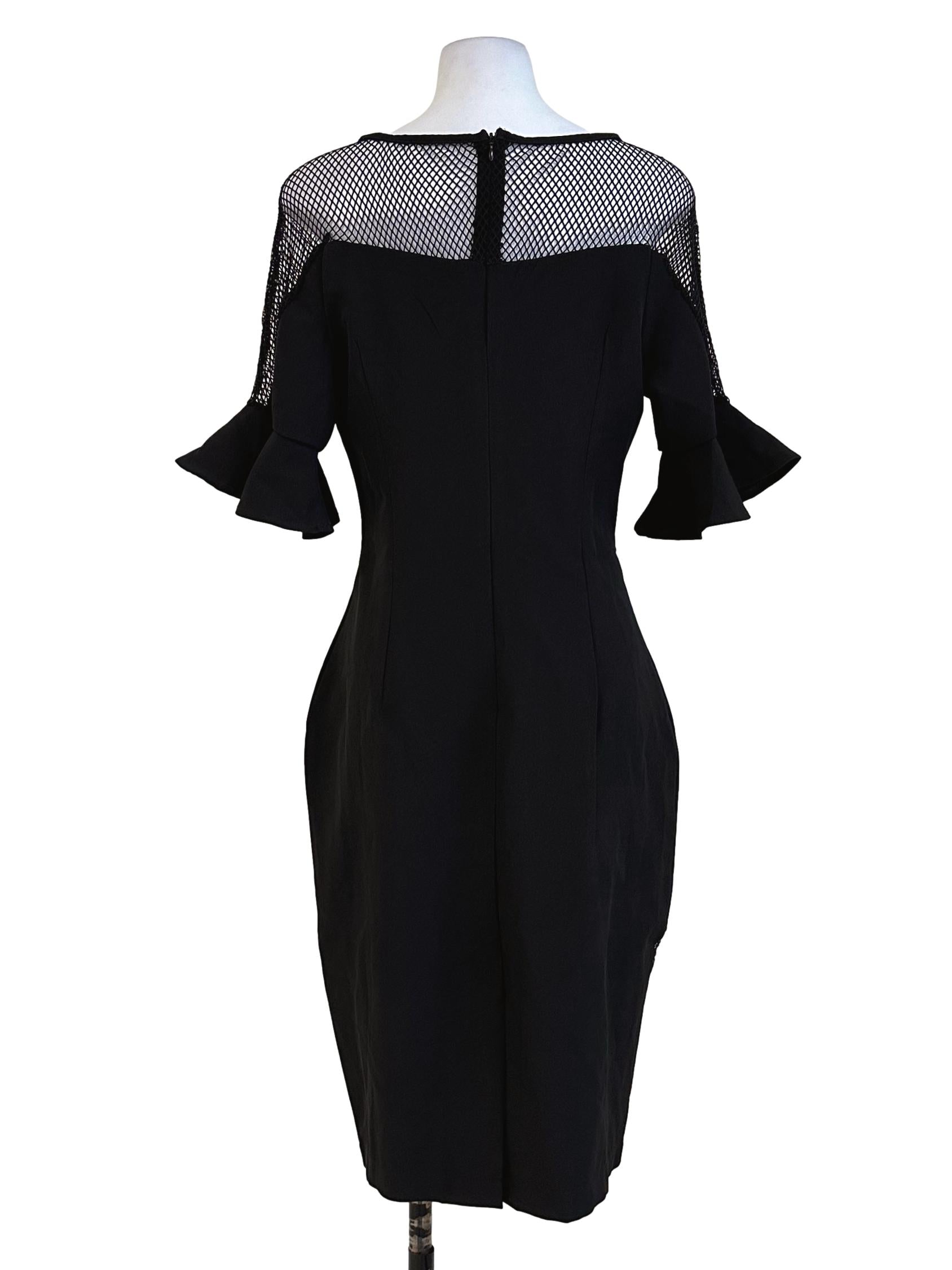 Black Plain Knee Length Dress