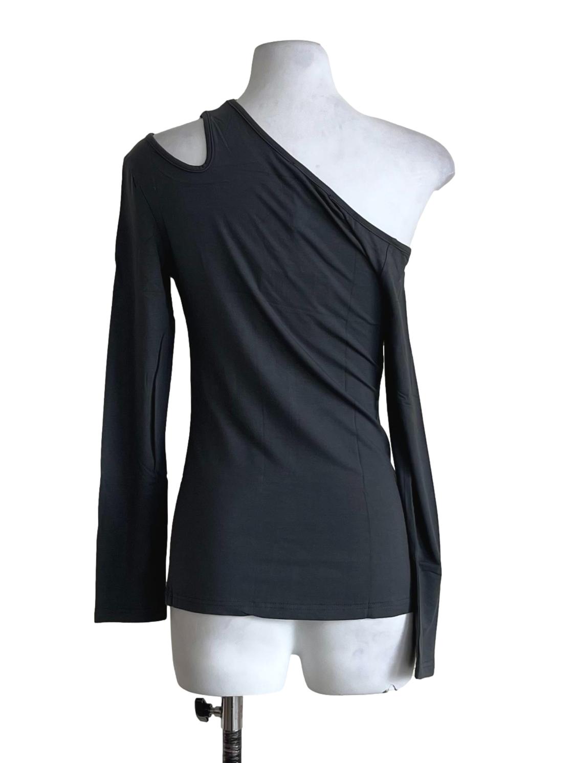 Grey Tatum Cut Out Long Sleeve Top