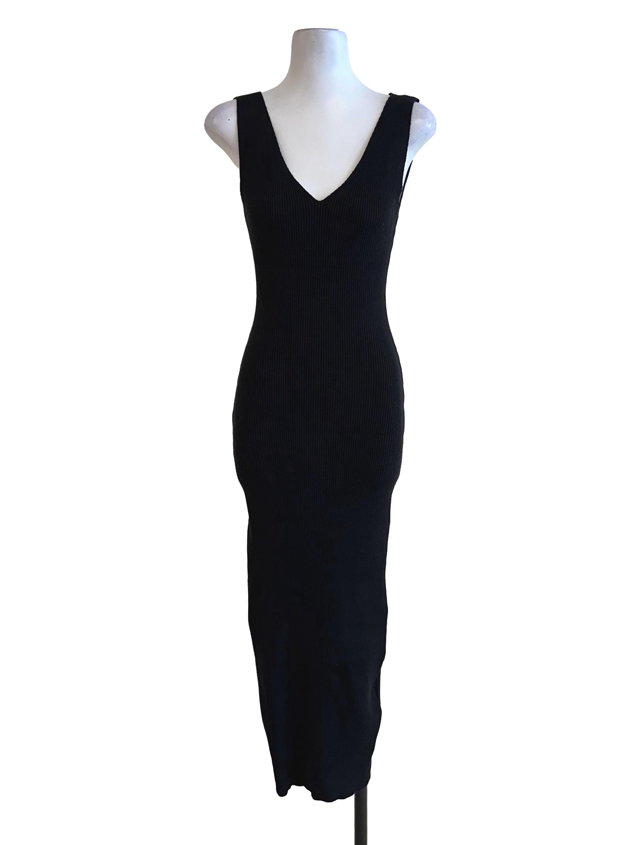 Black Stretchable Sleeveless Dress