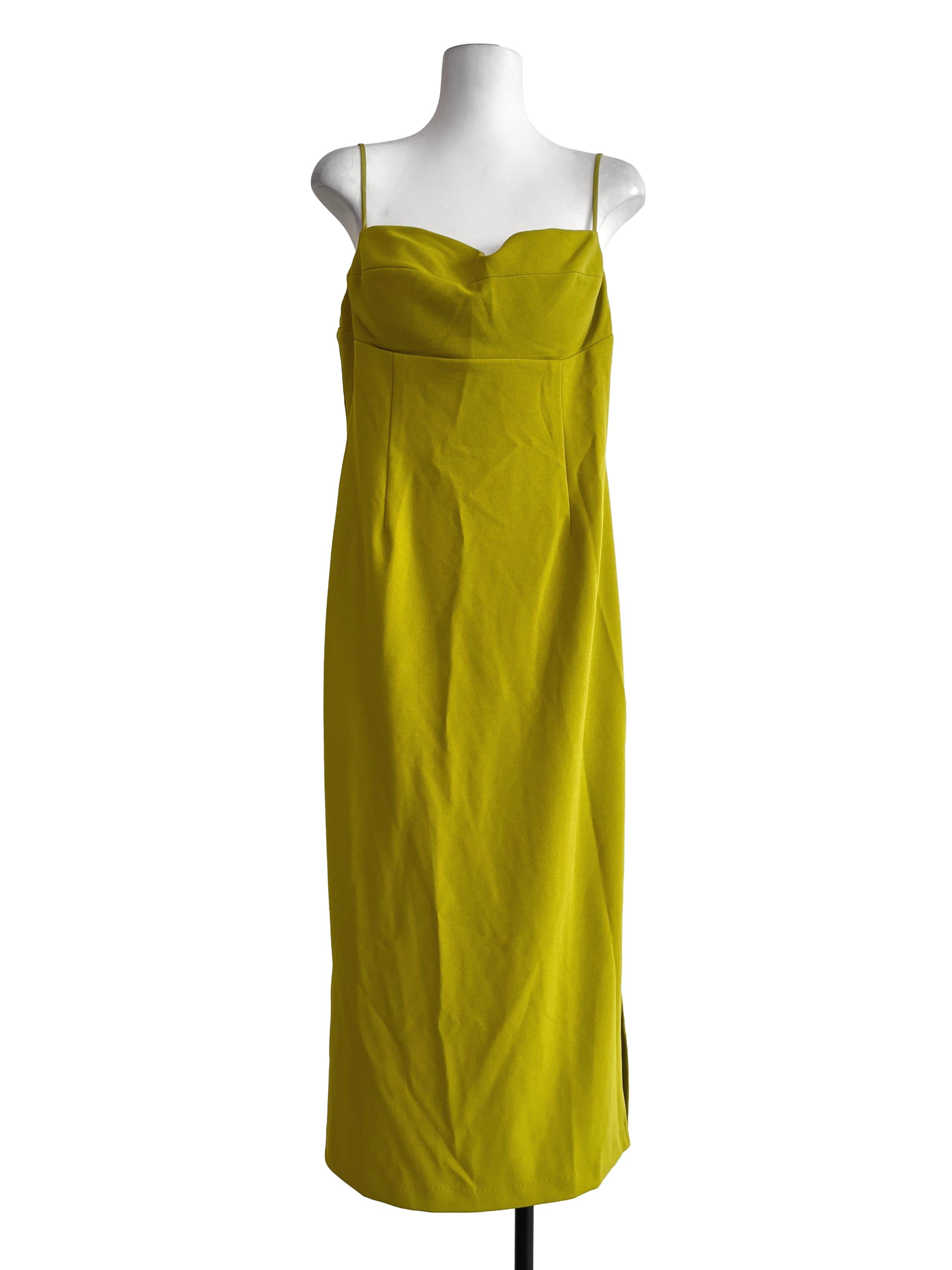 Lime Green Spaghetti Soft Dress