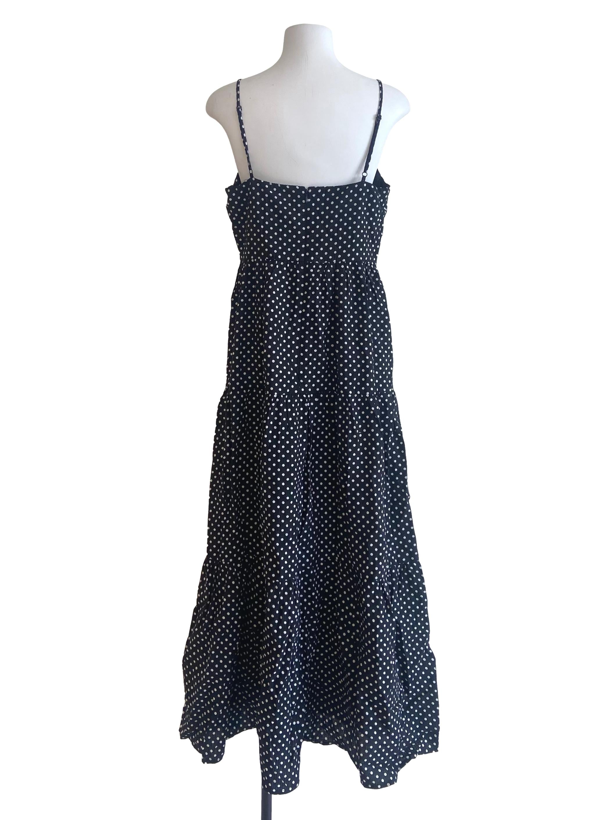 Black & White Polkadot Spaghetti Straps Dress