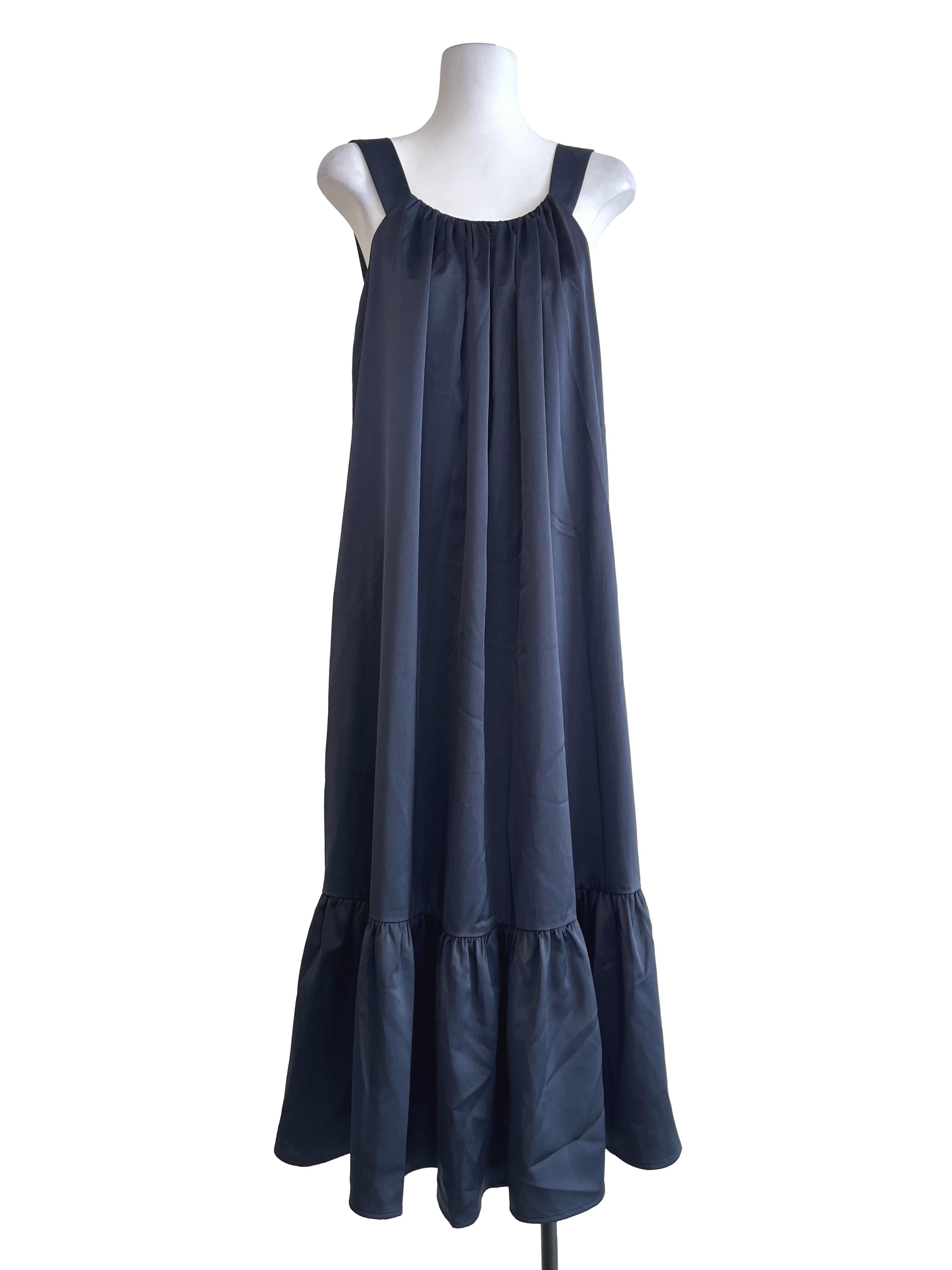 Denim Blue Scoop Drop Waist Dress