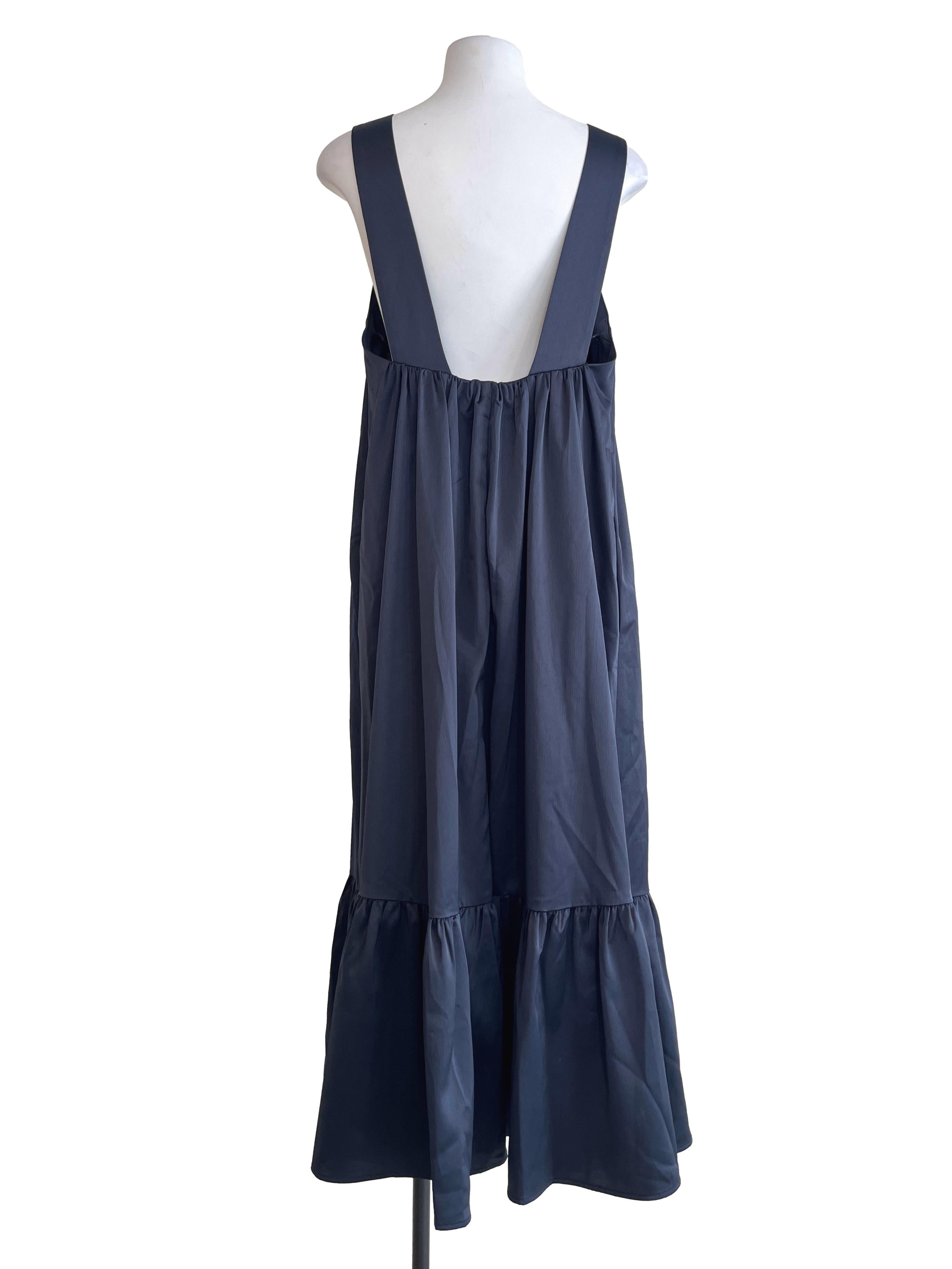 Denim Blue Scoop Drop Waist Dress