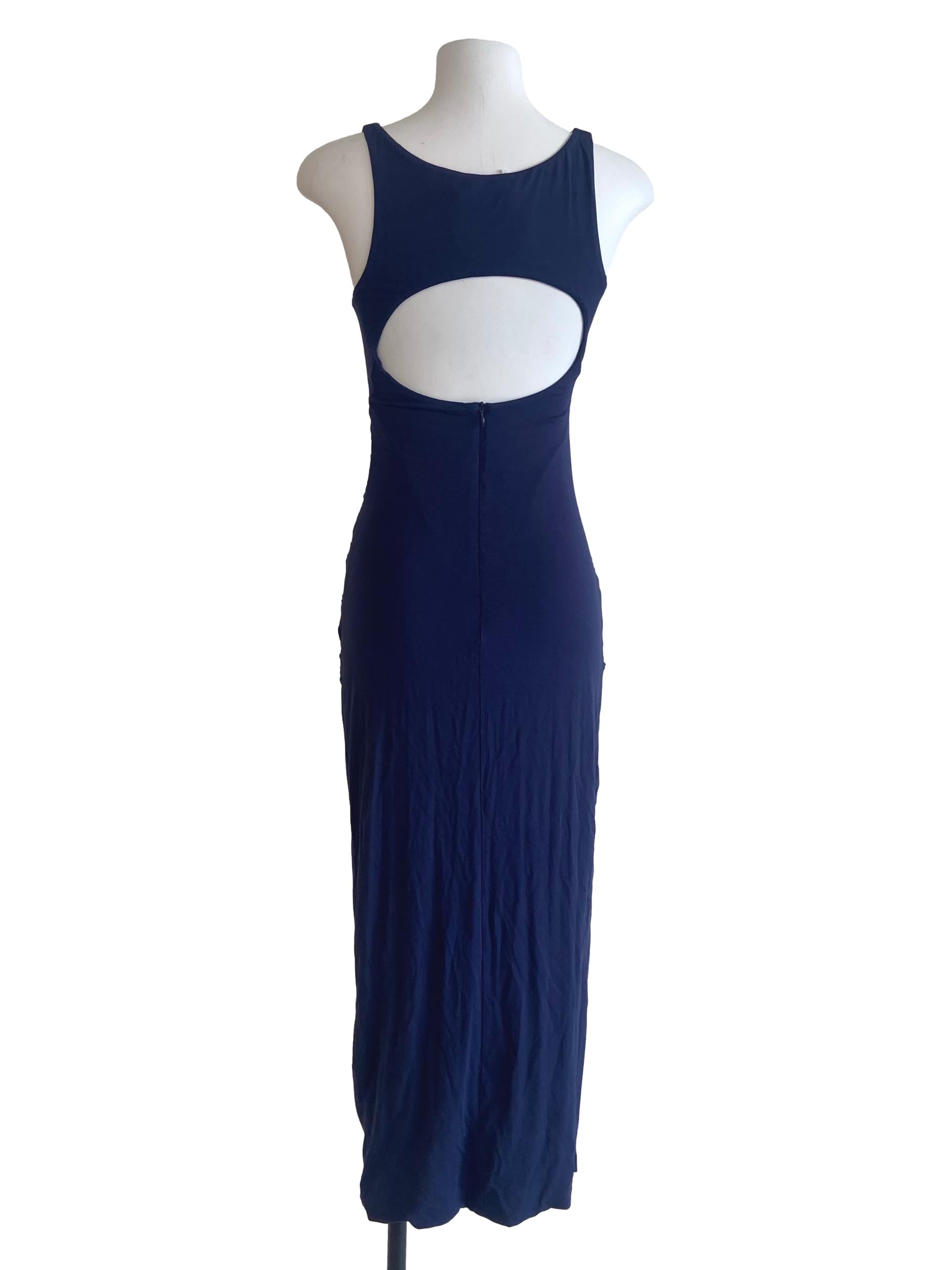 Navy Blue Sleeveless Bodycon Dress