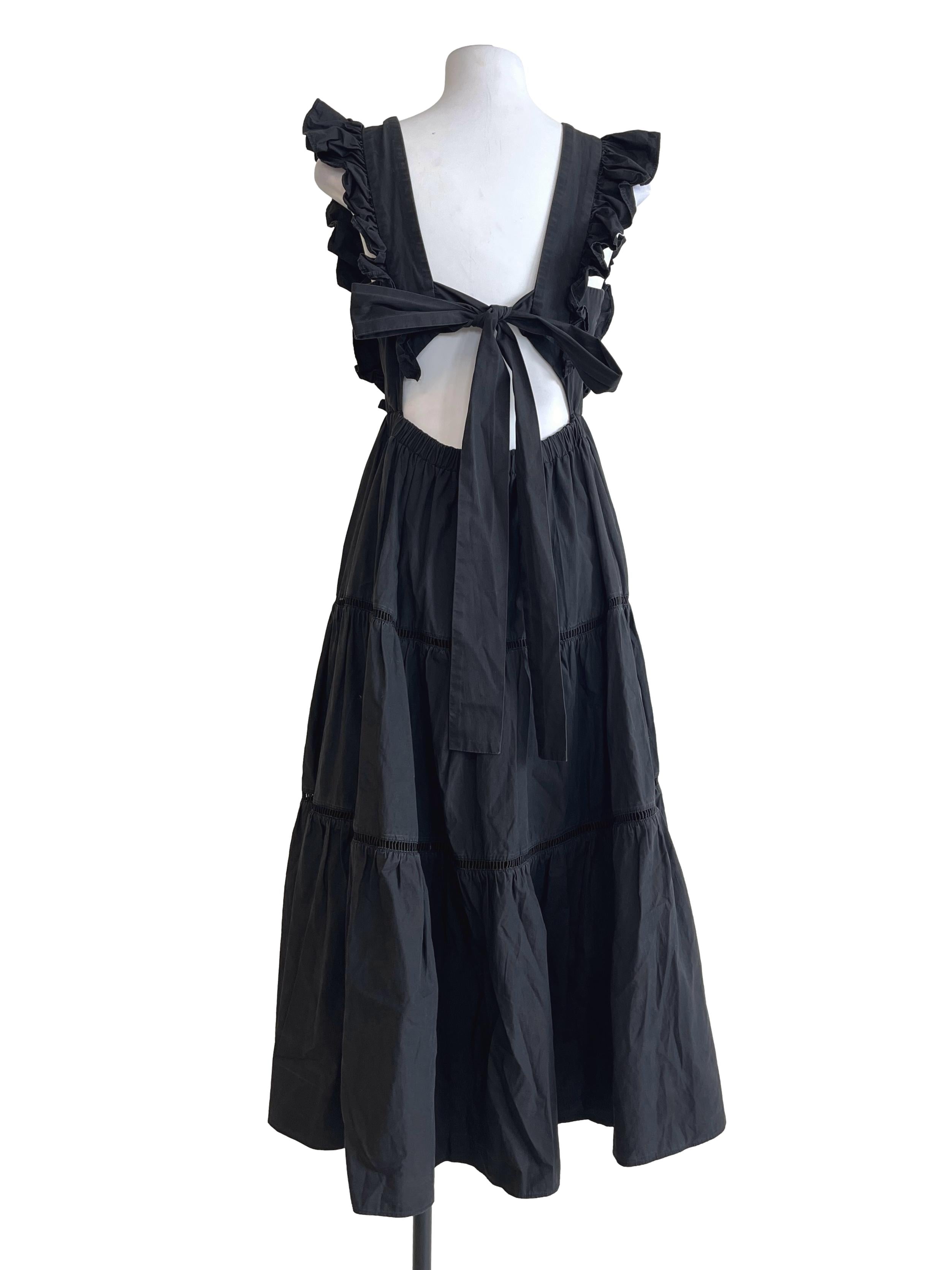 Grease Black Square Apron Dress