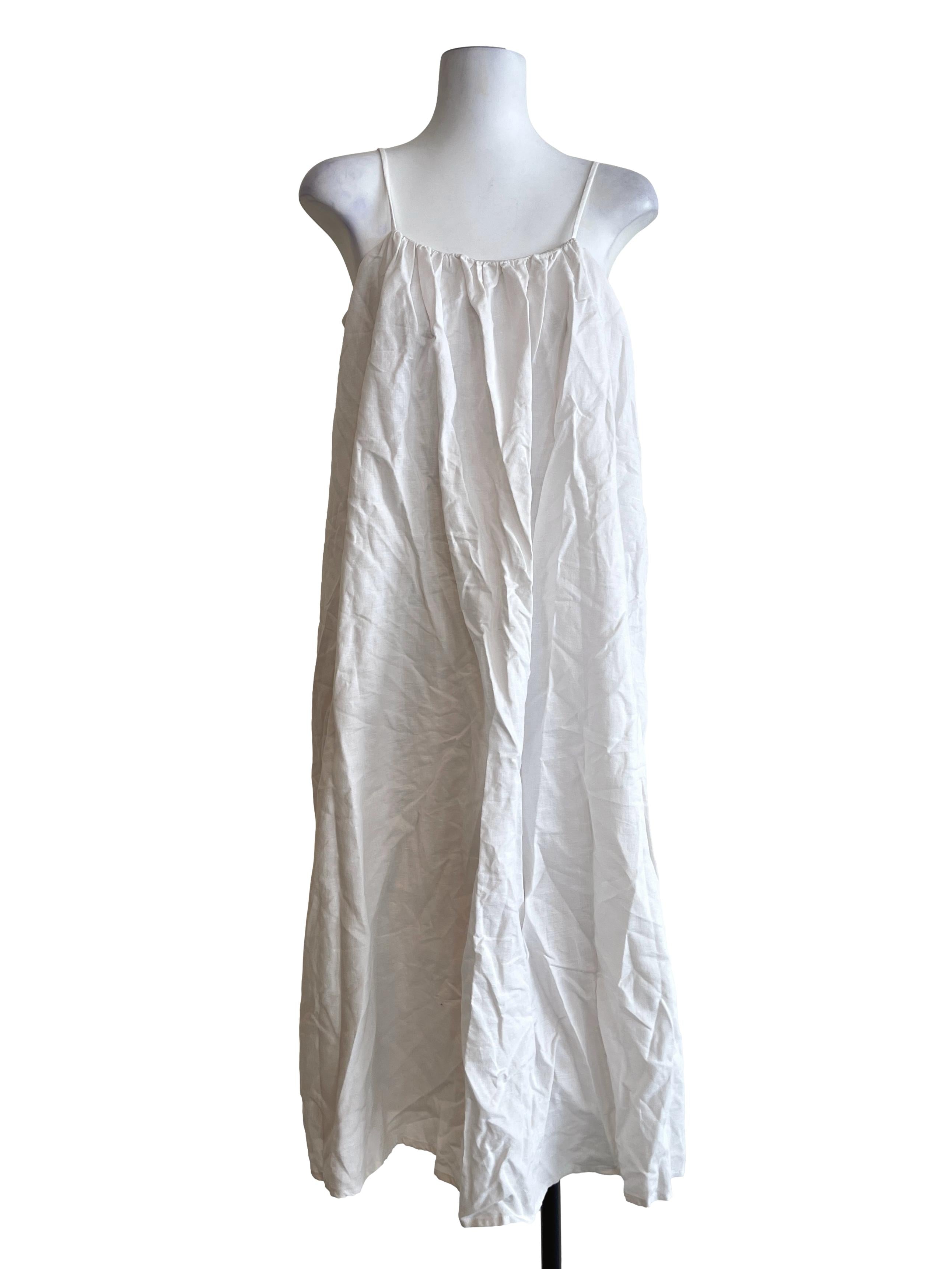 Off White Spaghetti Tent Dress