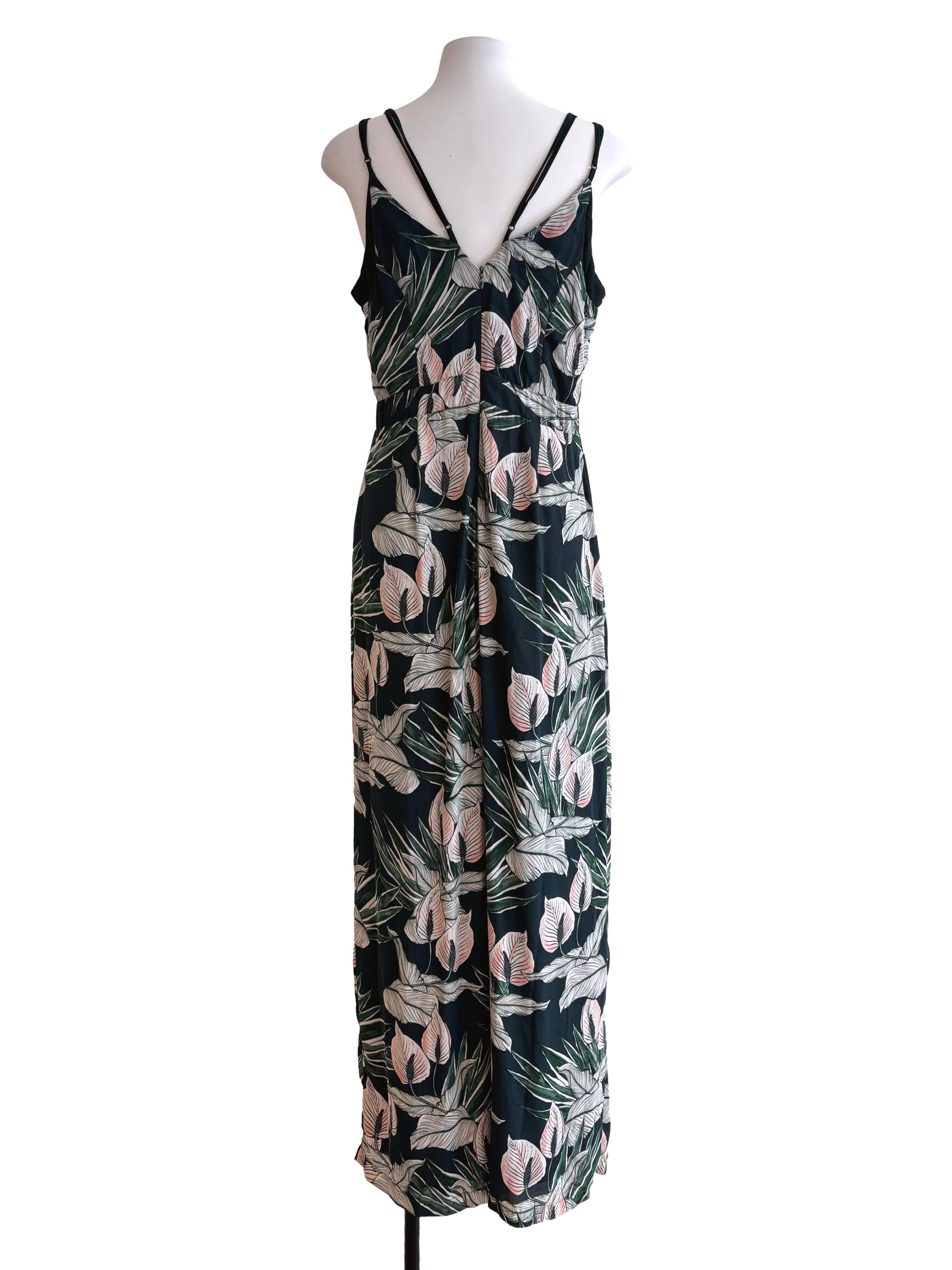 Emerald Green Printed Strappy Jumpsuit