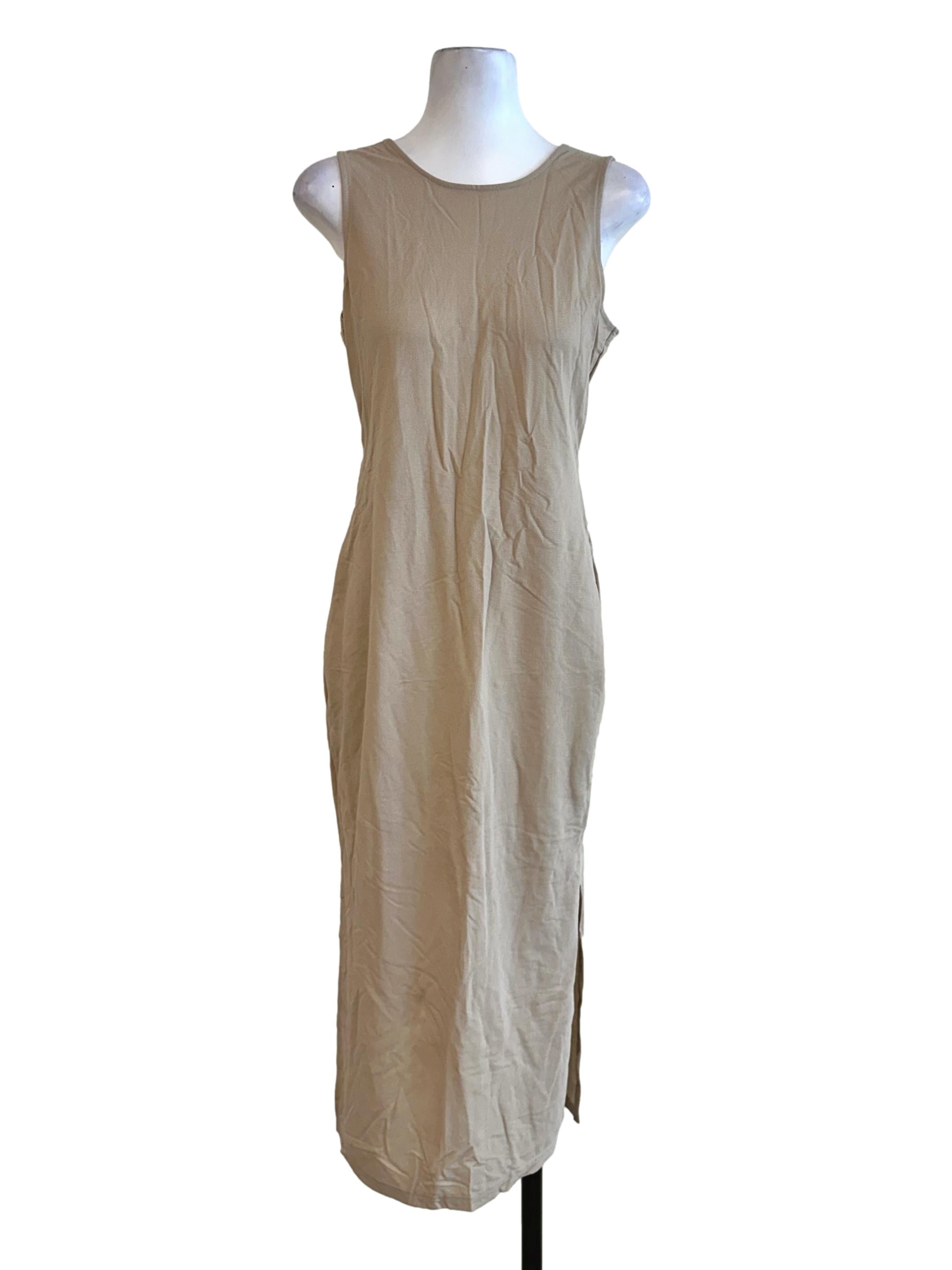 Beige Sleeveless Maxi Dress LB