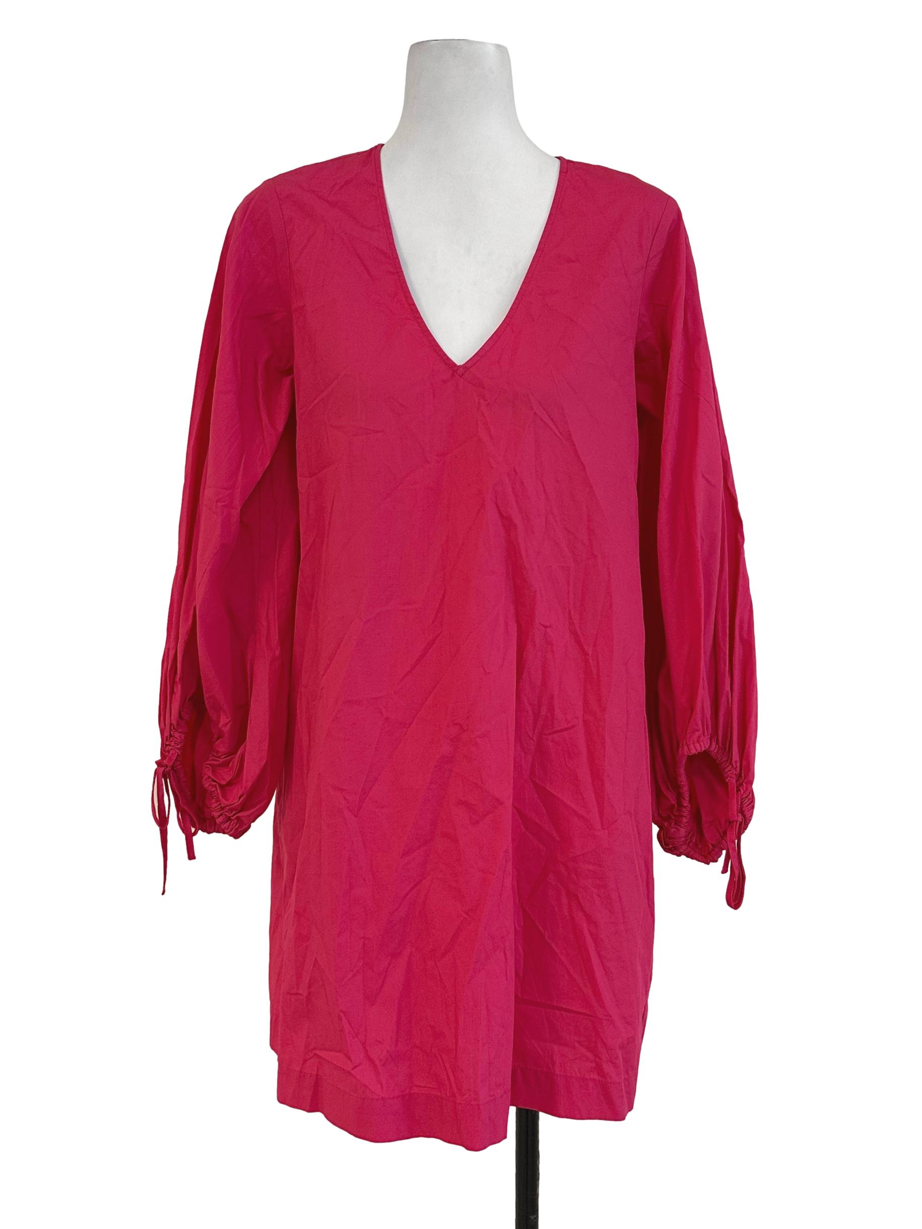 Hot Pink Plain Dress