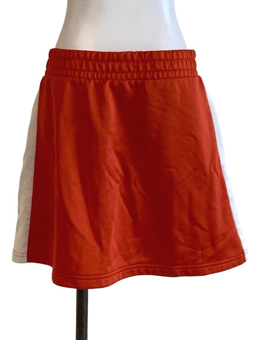 Squash Orange Zip Up High Rise Mini Sports Skirt