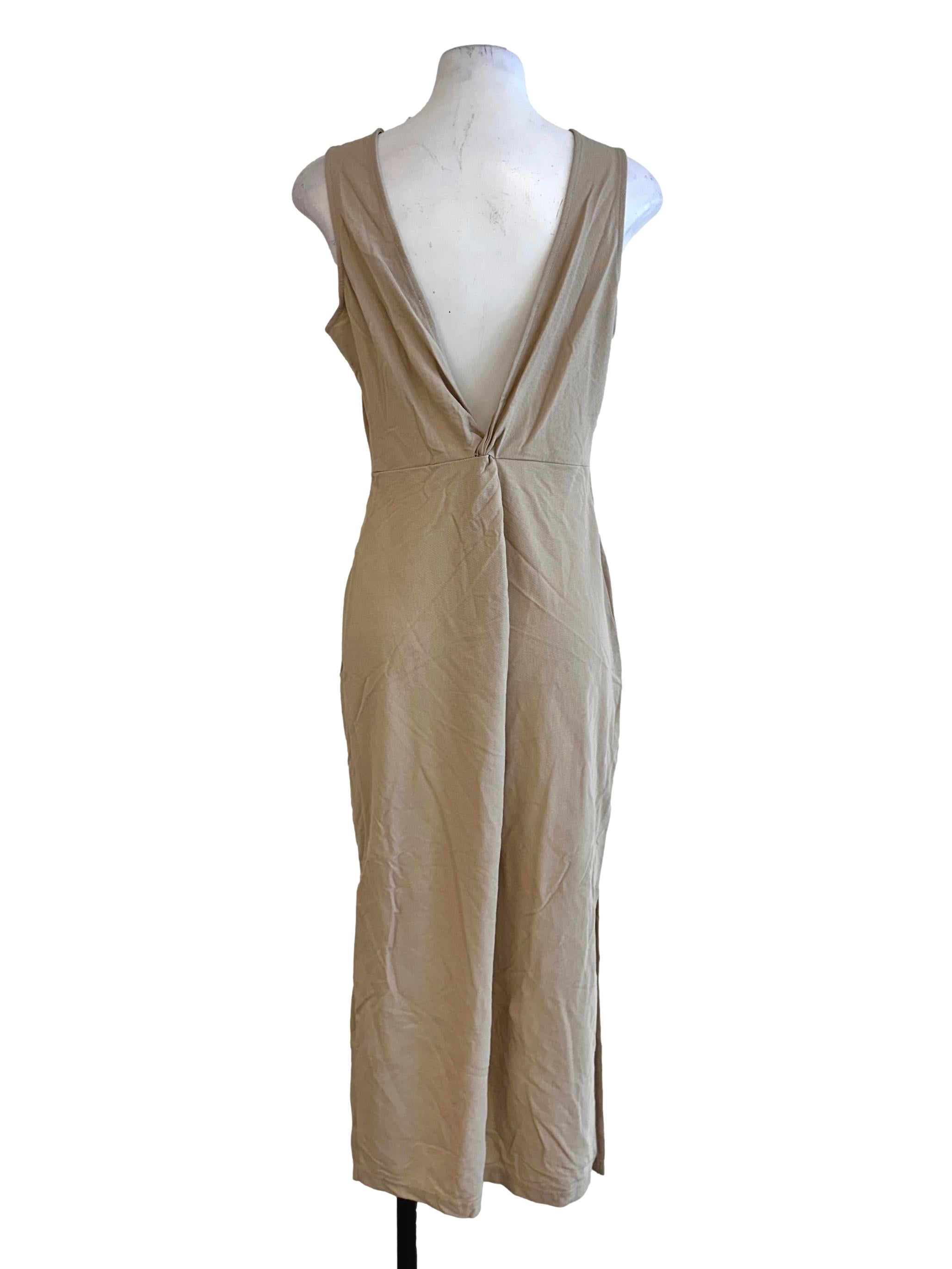Beige Sleeveless Maxi Dress LB