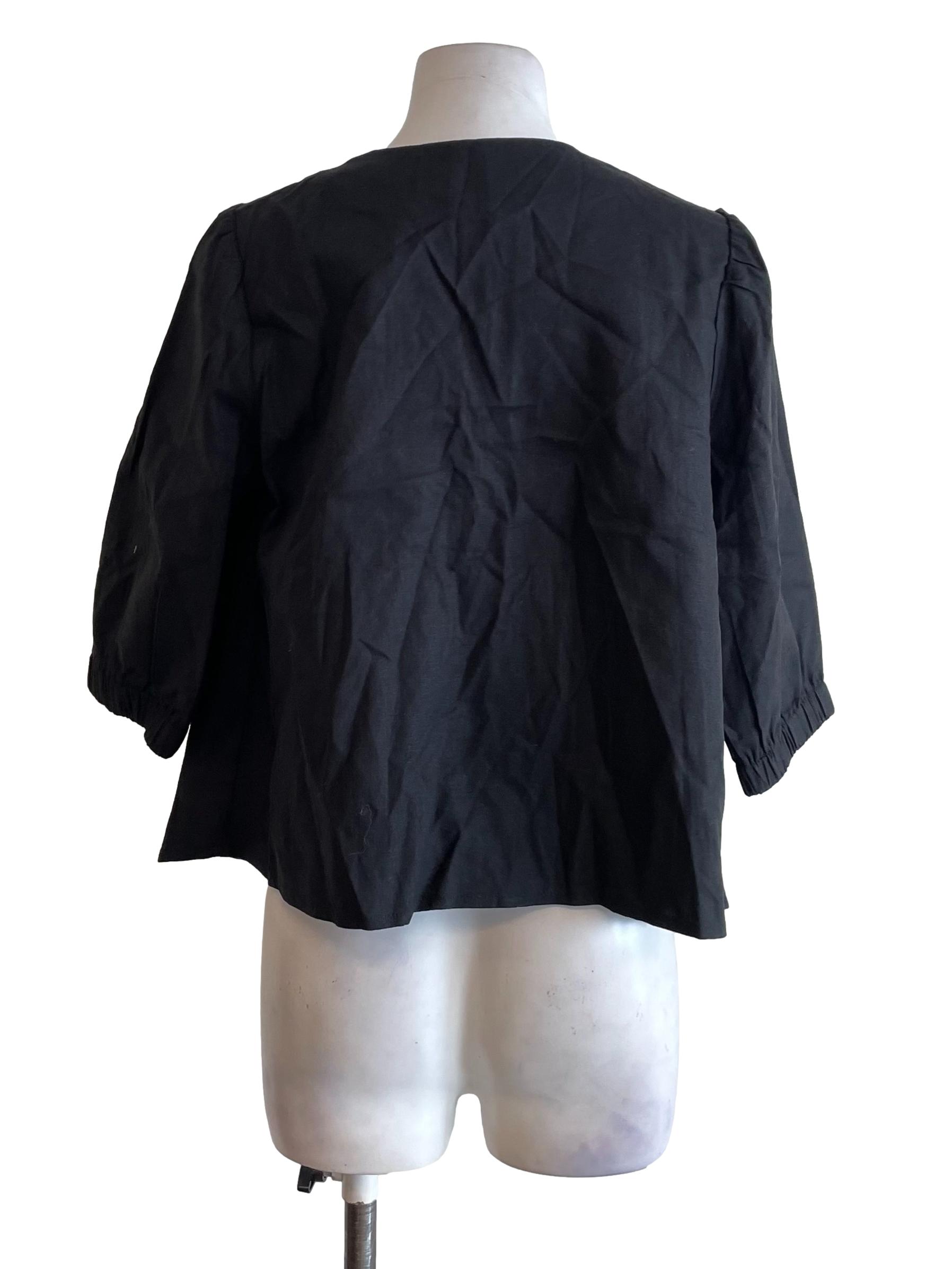 Black Yoke A-Line Top