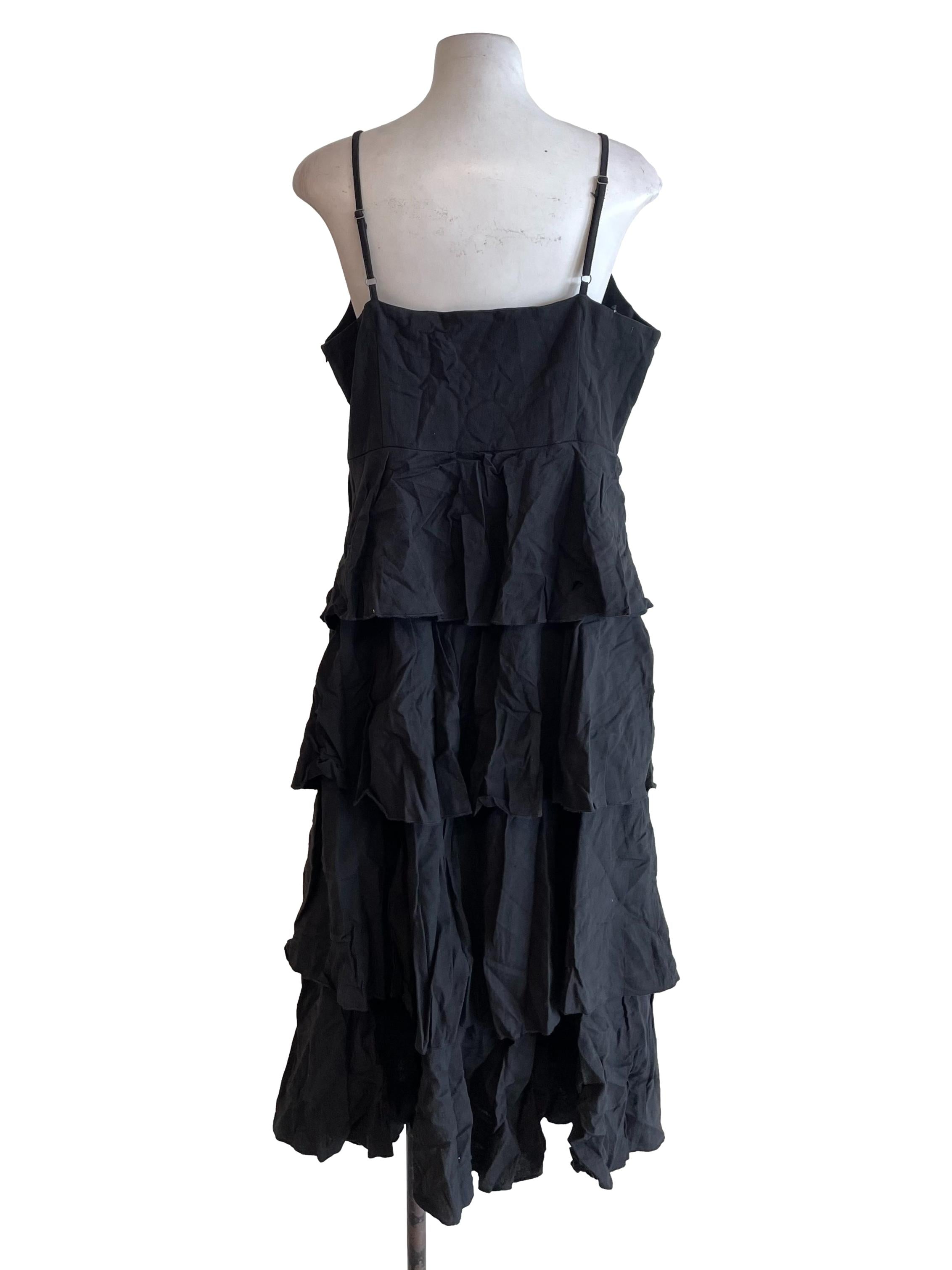 Black Layered Cami Dress