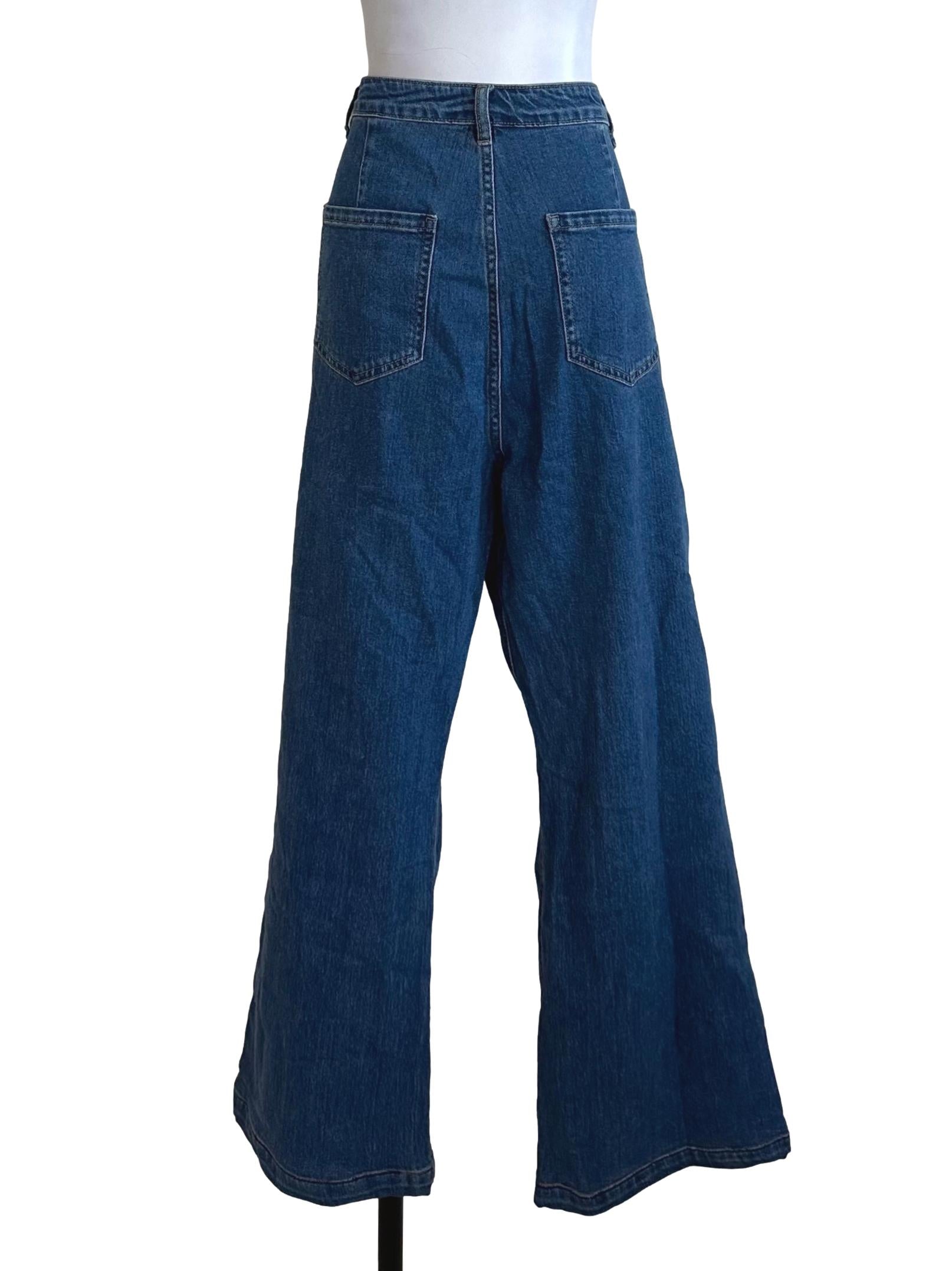 Indigo Blue Denim Flare Jeans