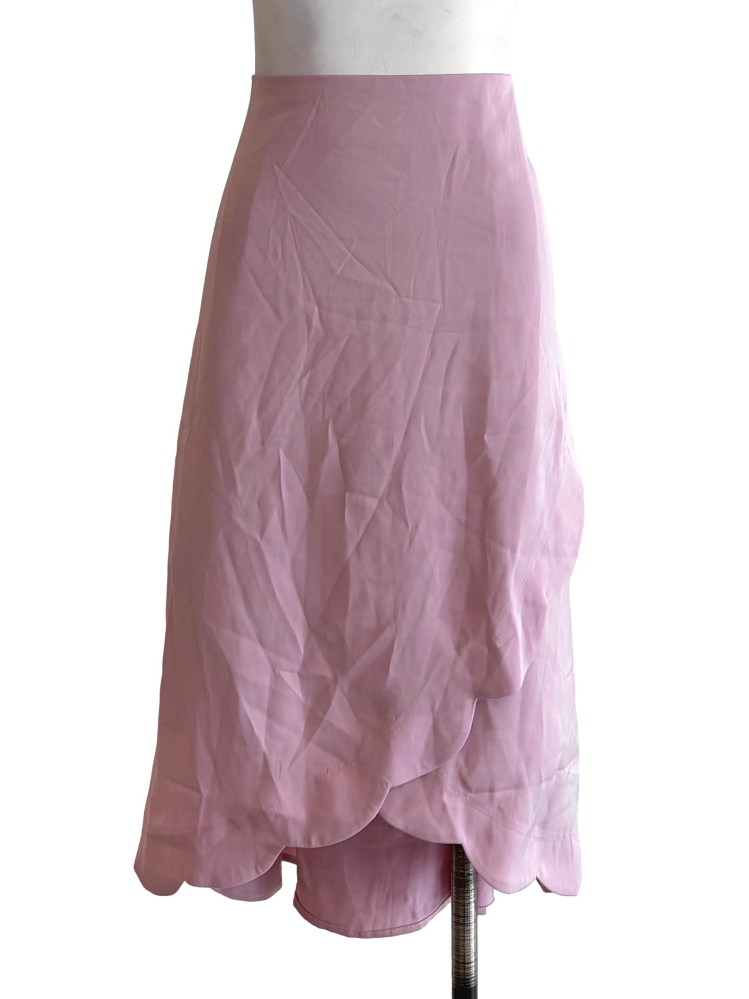 Blush Pink Asymmetrical Skirts