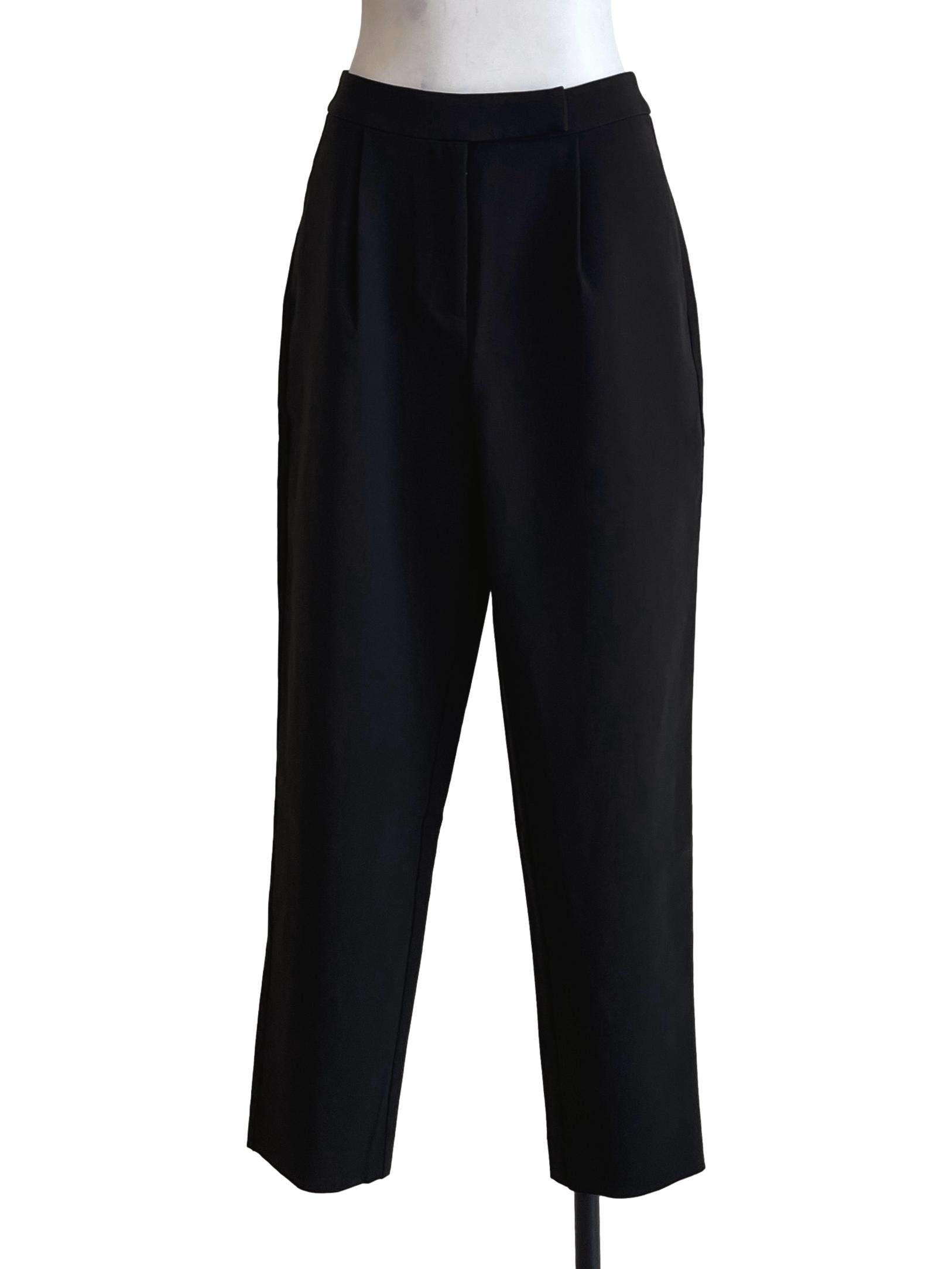 Ink Black Straight Pants