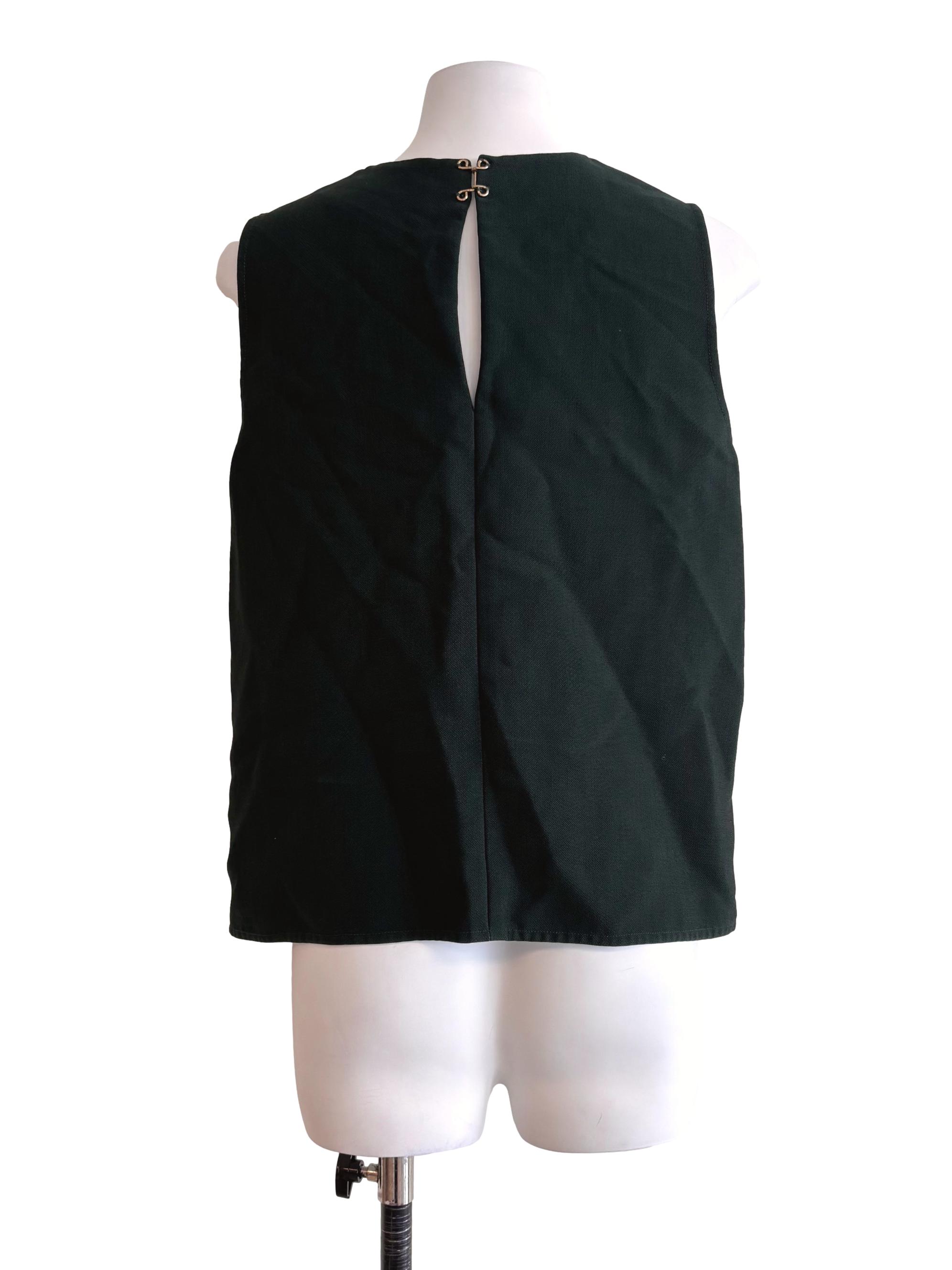 Dark Green Sleeveless Top