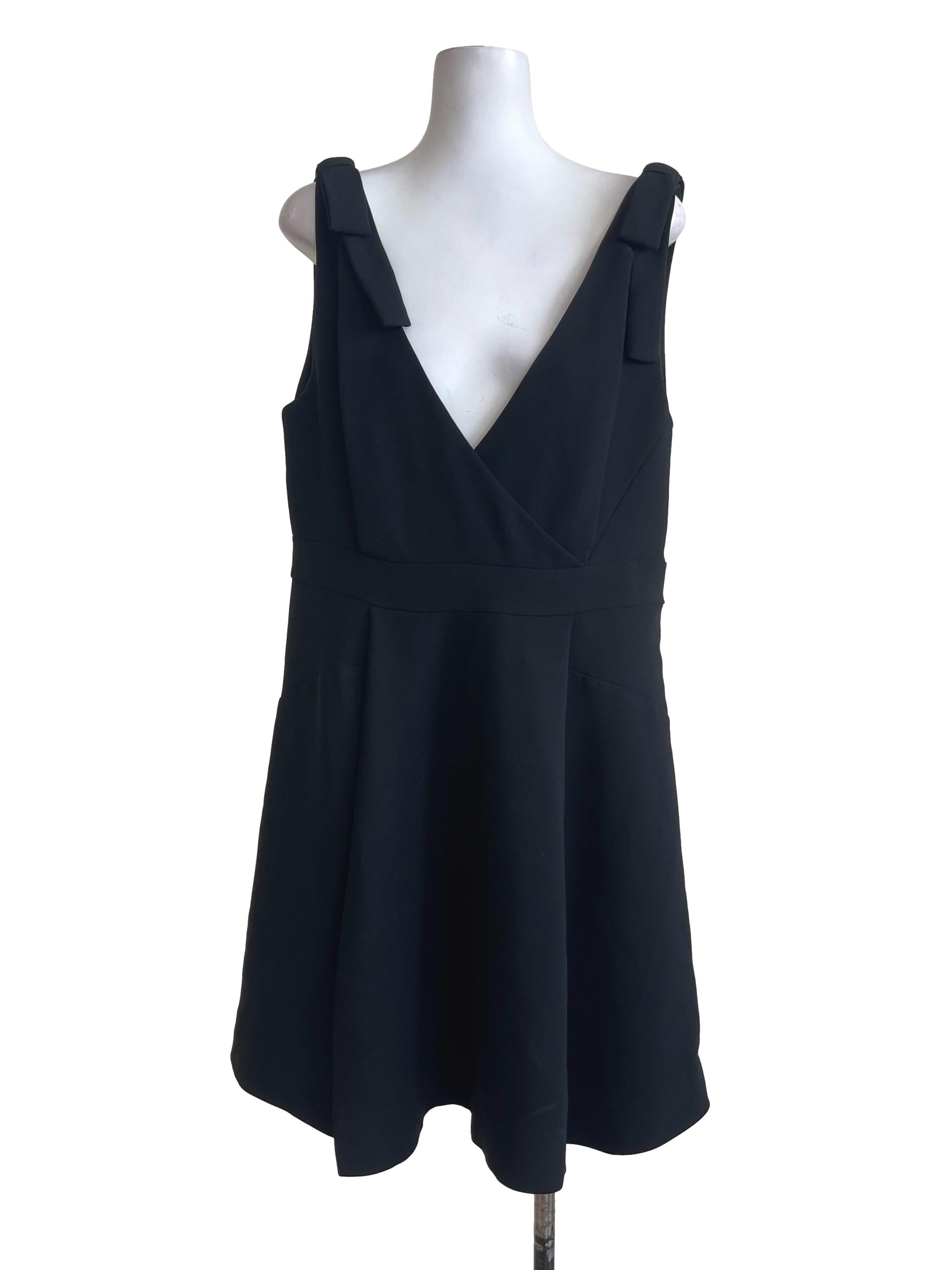 Black V Neck Dress