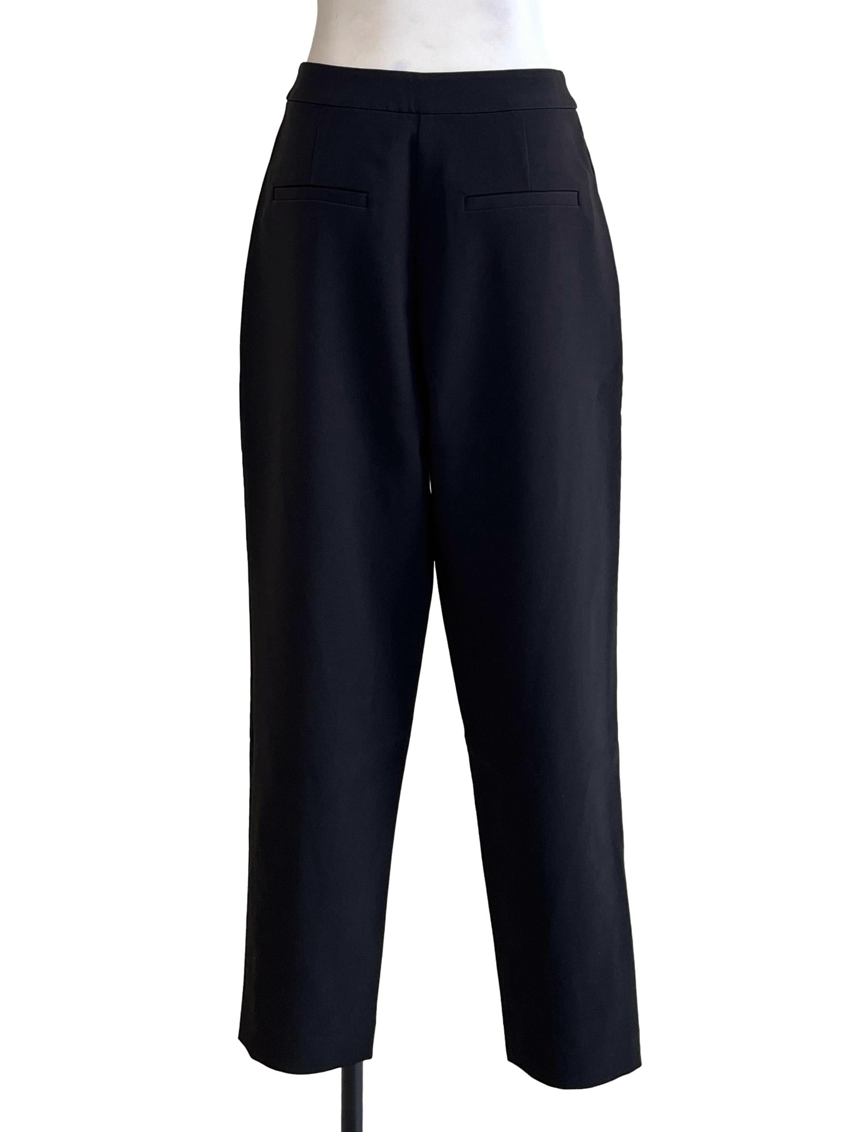 Ink Black Straight Pants