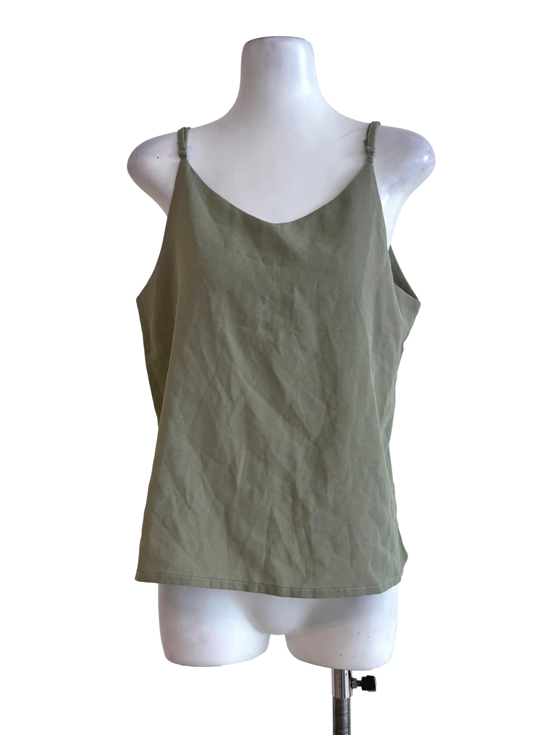 Sage Green Sleeveless Cami Top