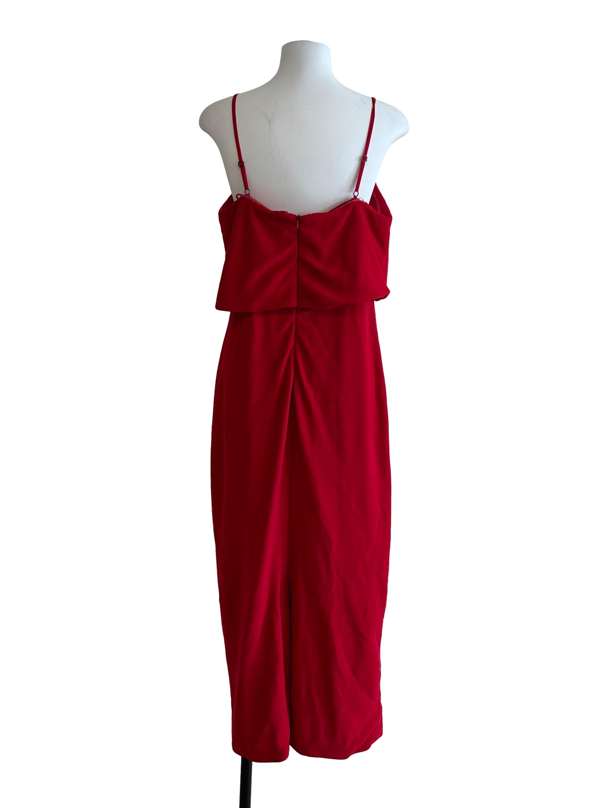 Candy Red Cami Slits Dress