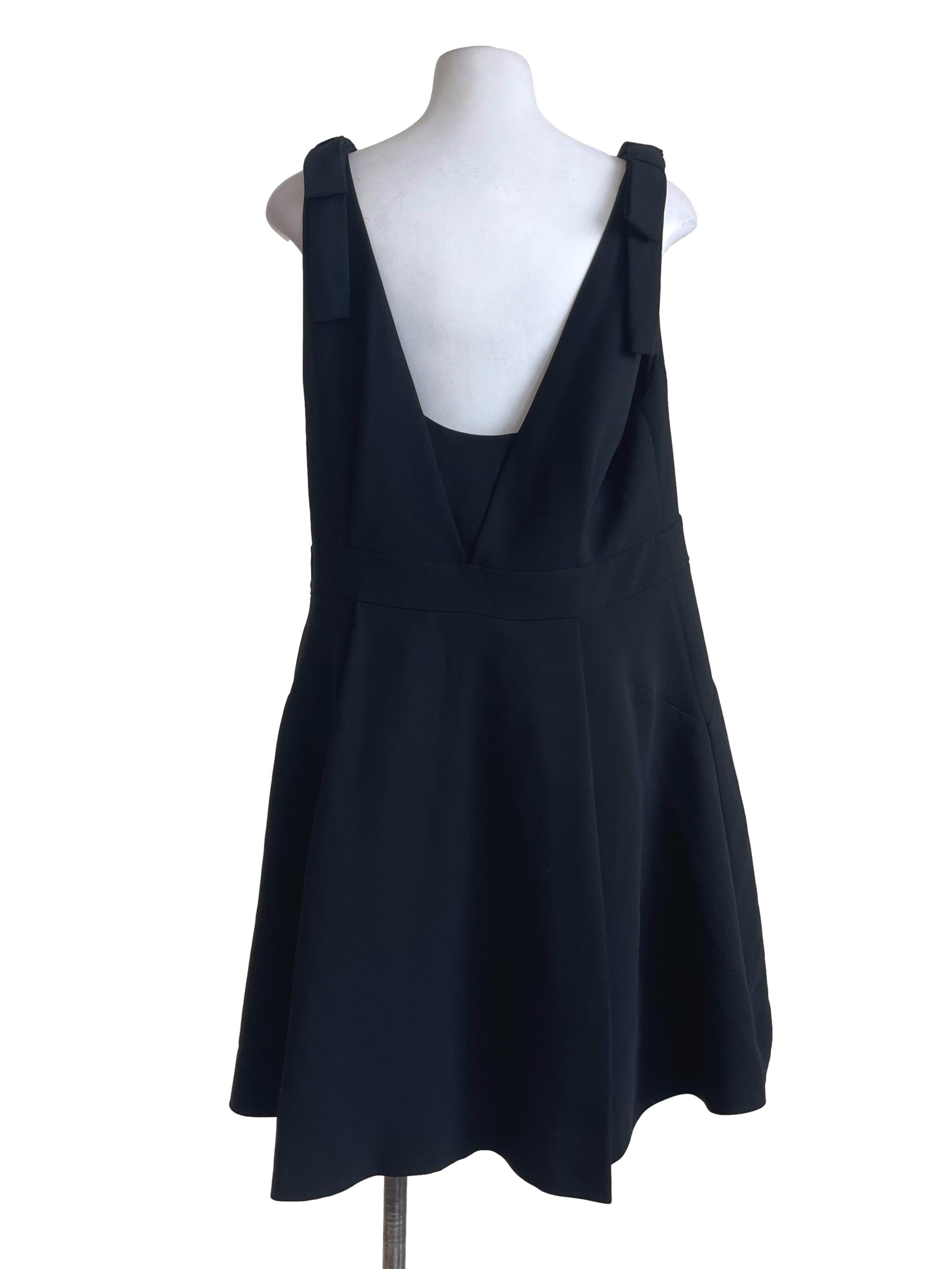 Black V Neck Dress