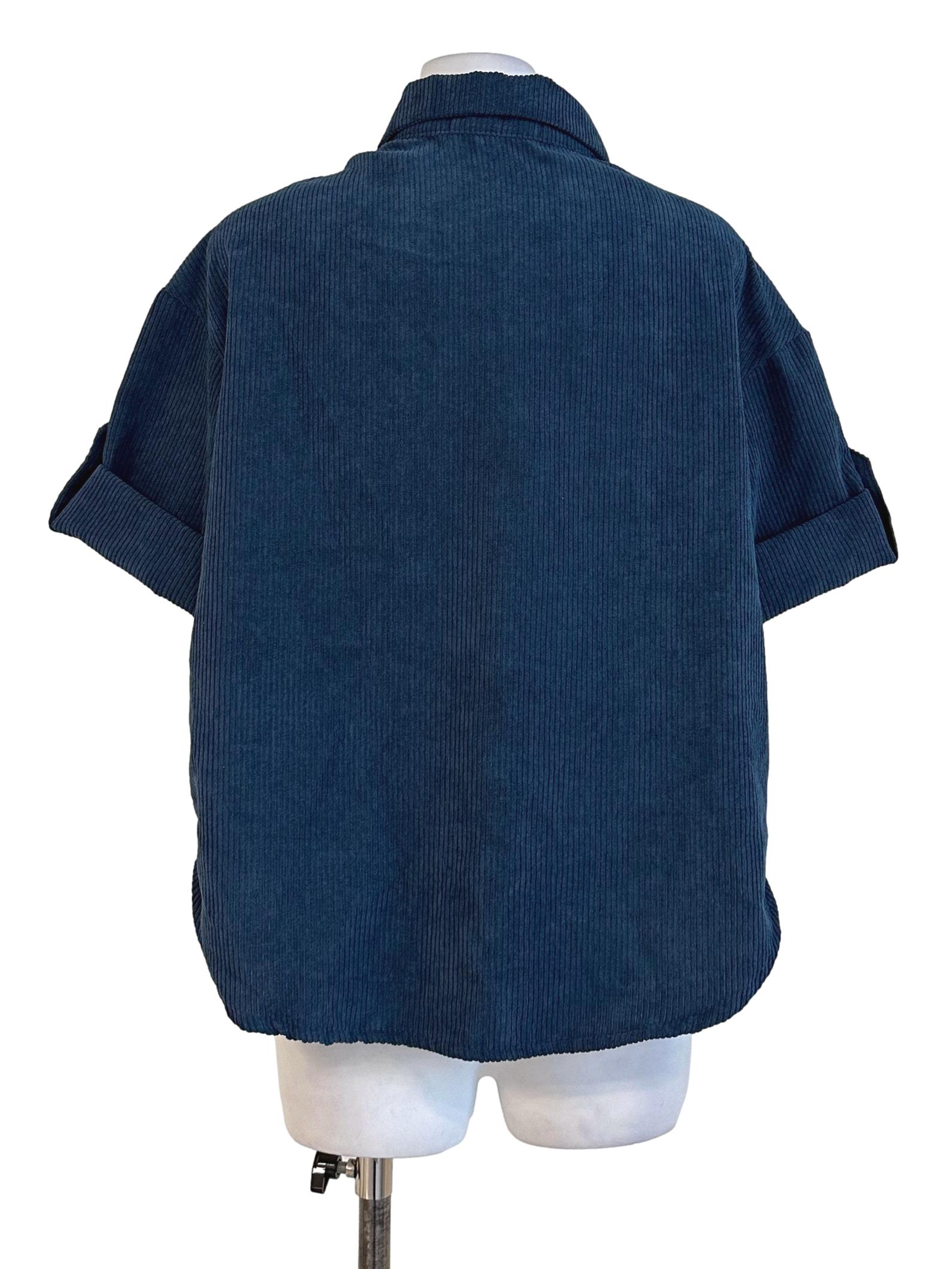 Blue Corduroy Top