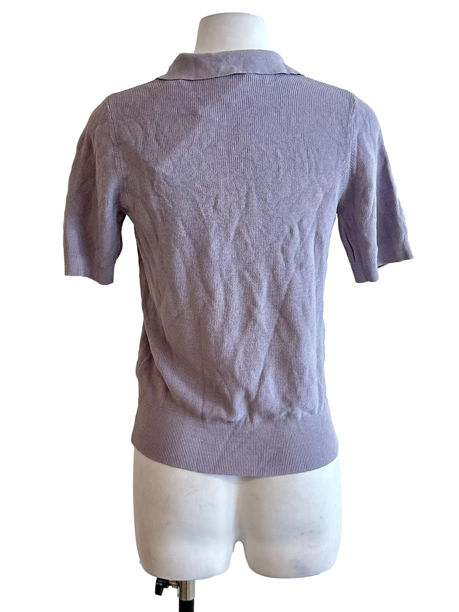 Lilac Short Sleeve Polo Top