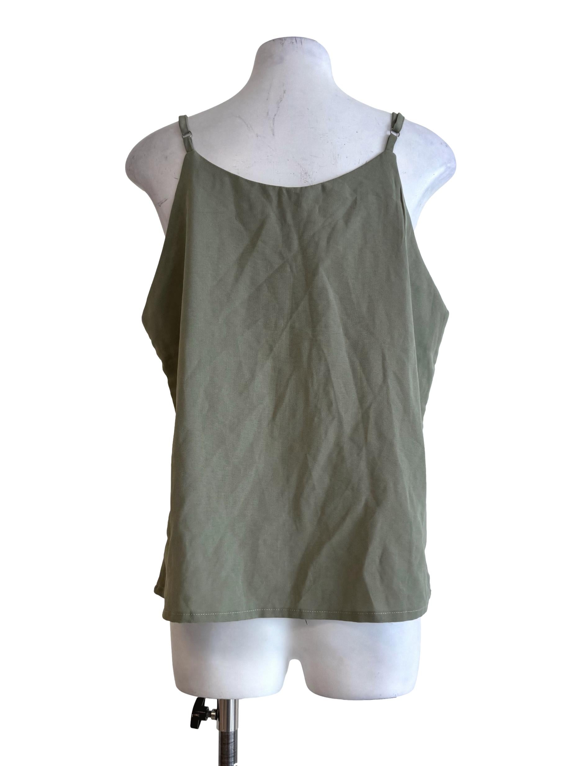 Sage Green Sleeveless Cami Top