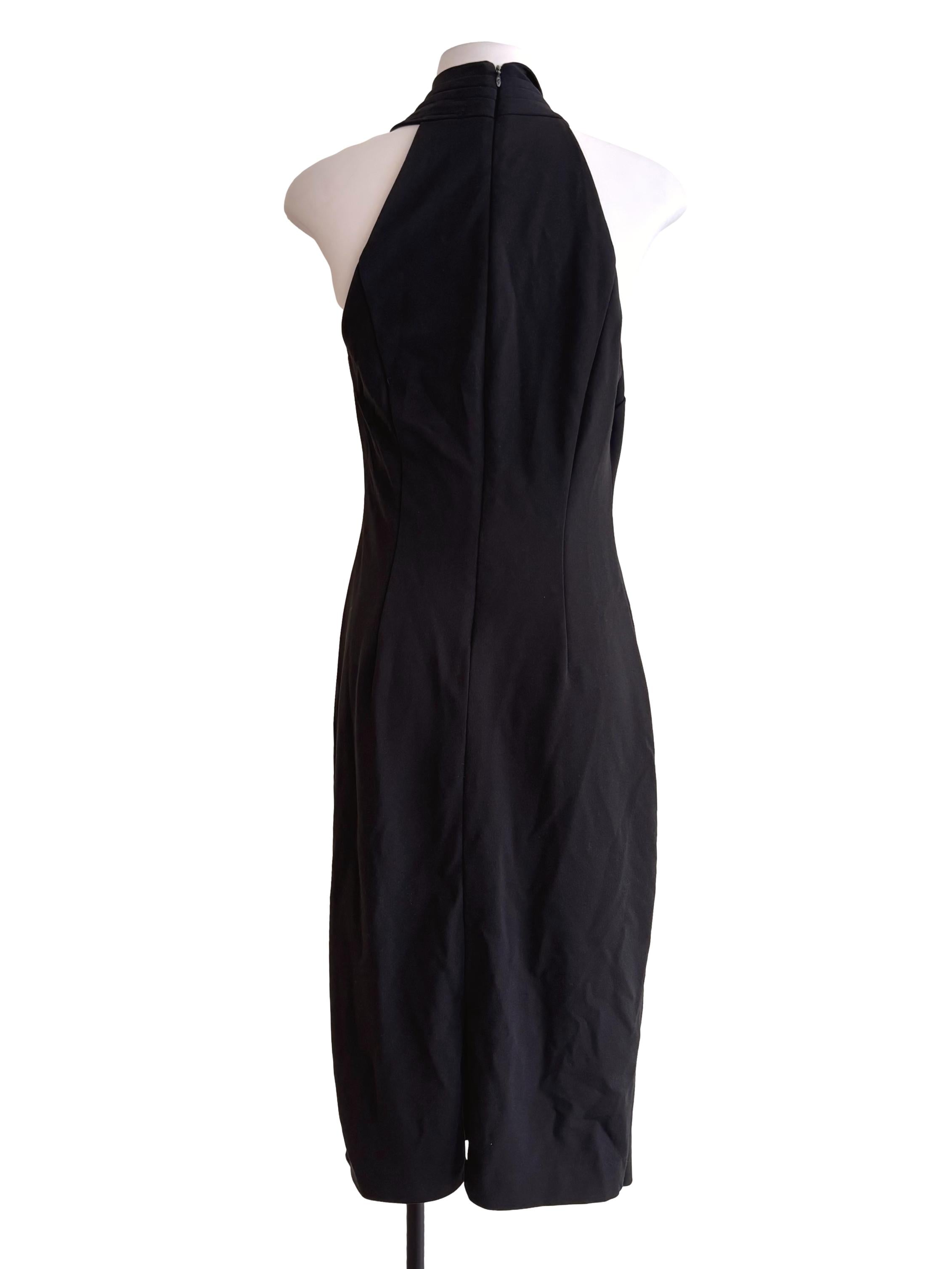 Black Halter Midi Dress
