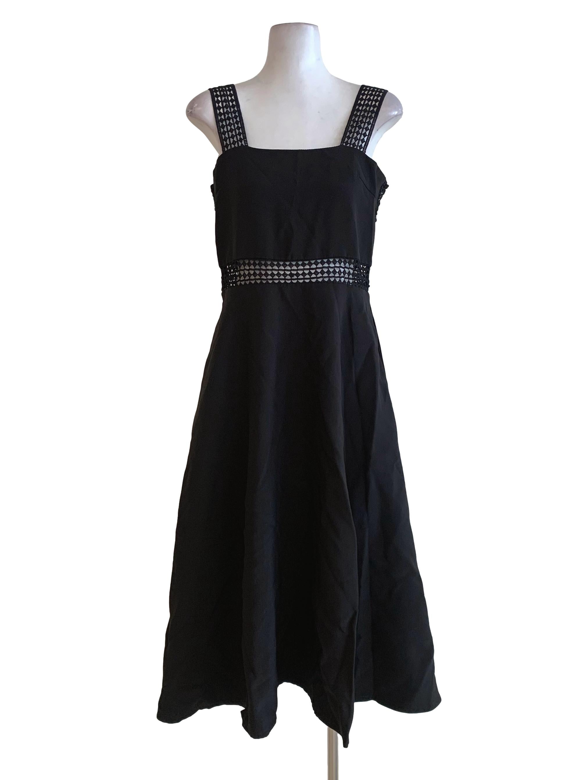 Black Lace A-Line Dress