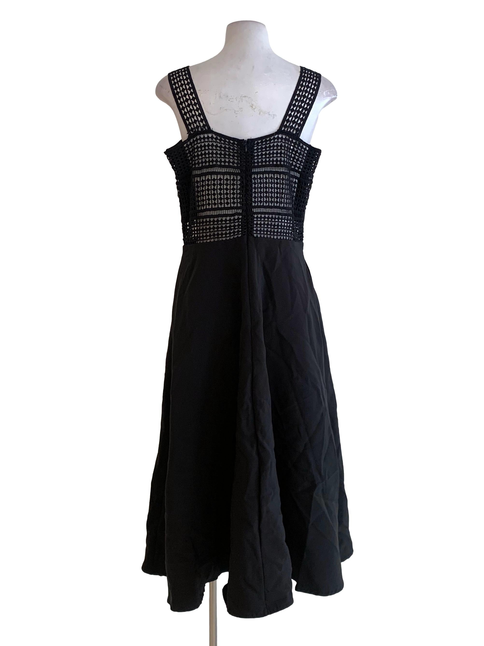 Black Lace A-Line Dress