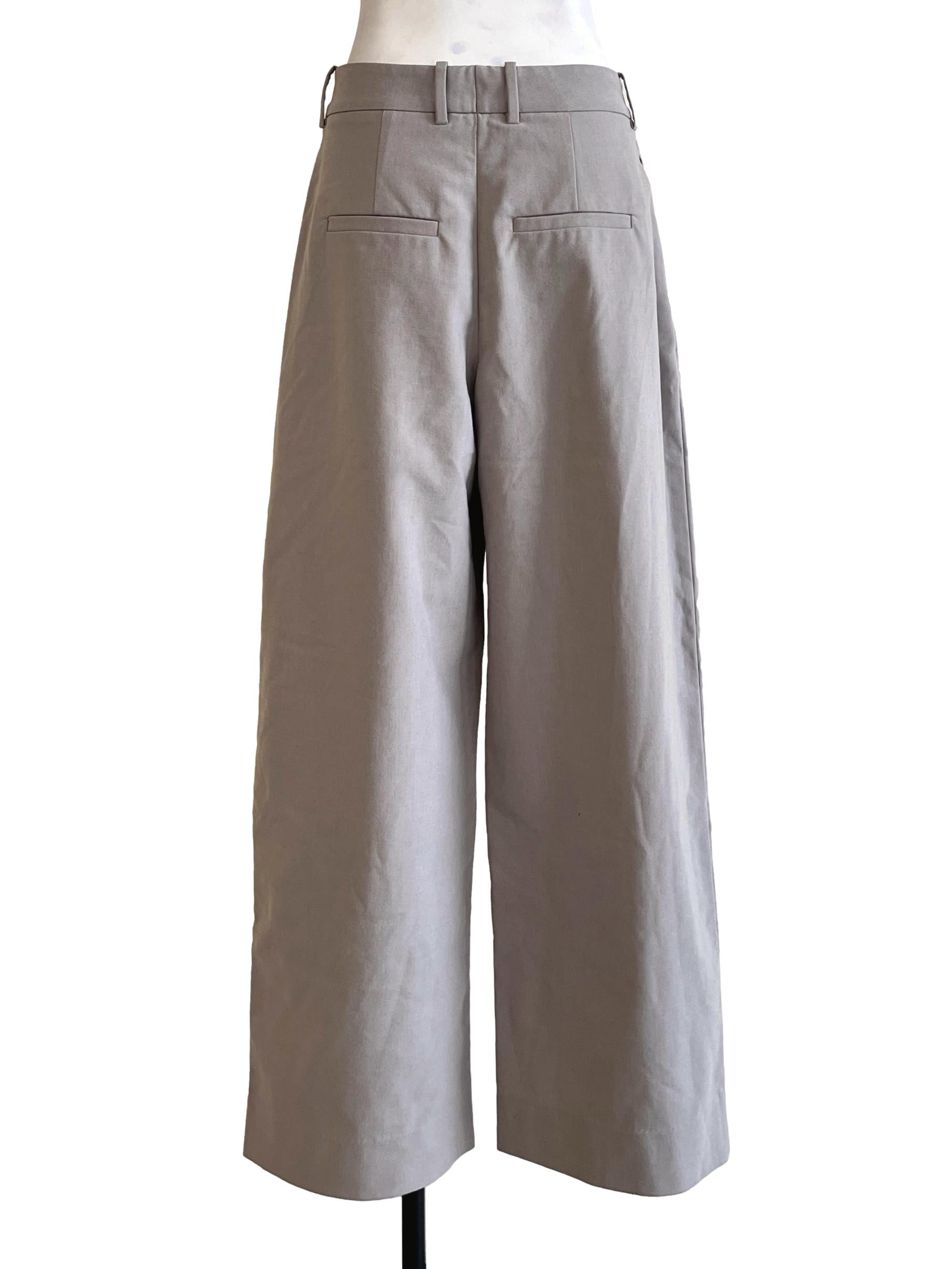 Silver Grey Wide Leg Pants